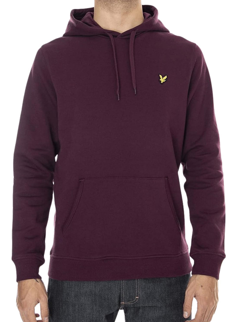 Lyle & Scott – Brushback Pullover Hoodie – Burgundy