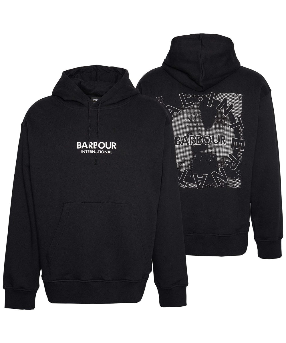 Mapped Graphic OS Hoodie Fw24 Barbour International - Black