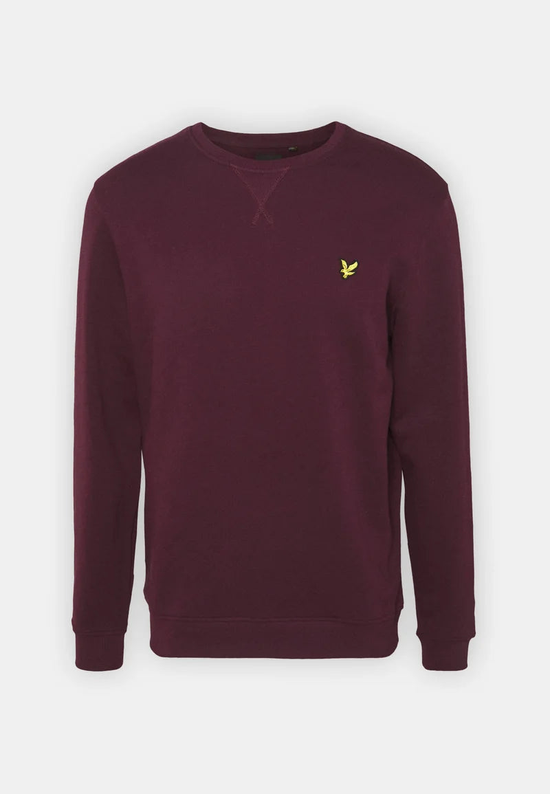 Brushed Back Crew Neck Sweatshirt Lyle & Scott AW25 - Burgundy