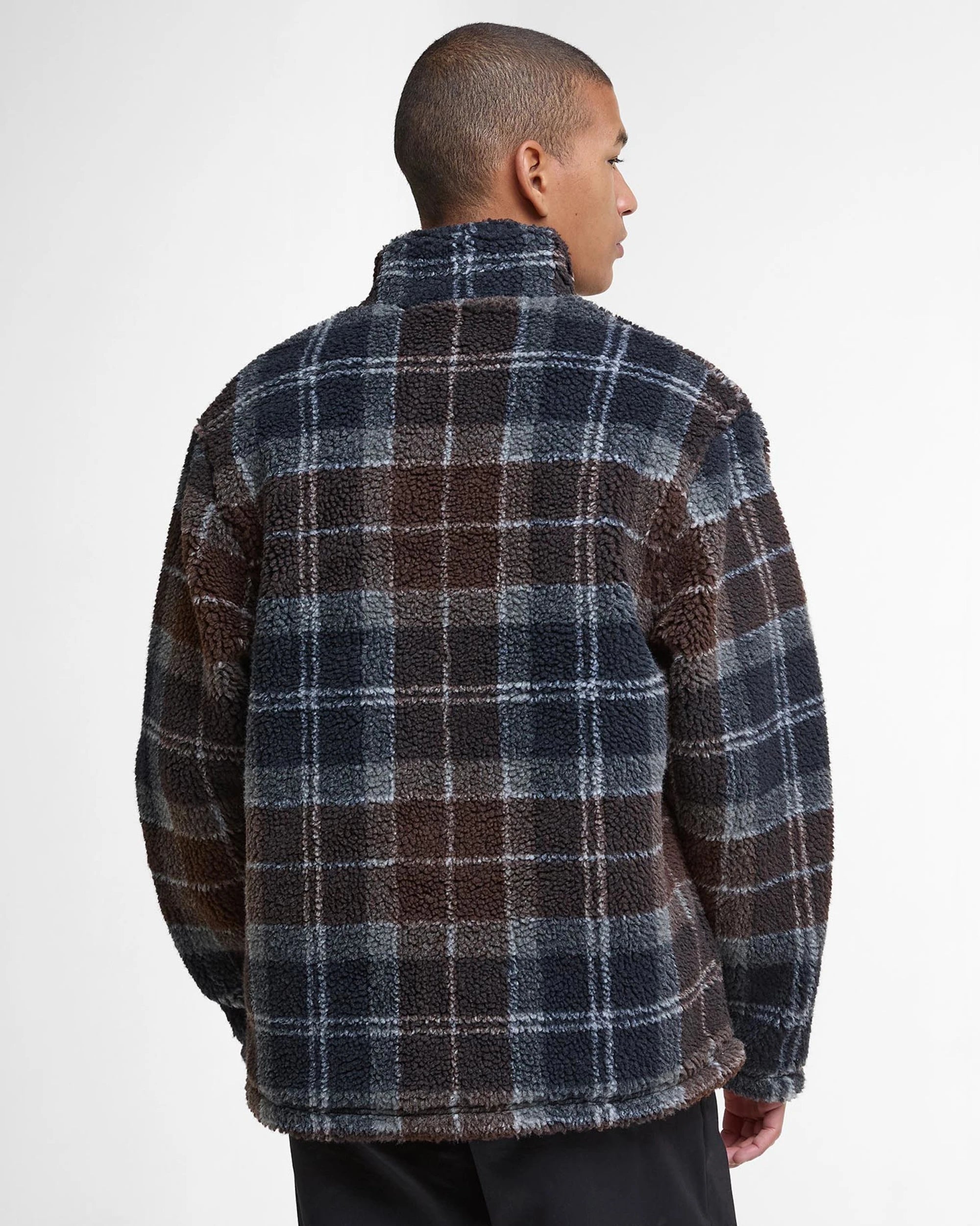 Tartan Fleece Zip Through AW25 Barbour - Midnight Oak Tartan