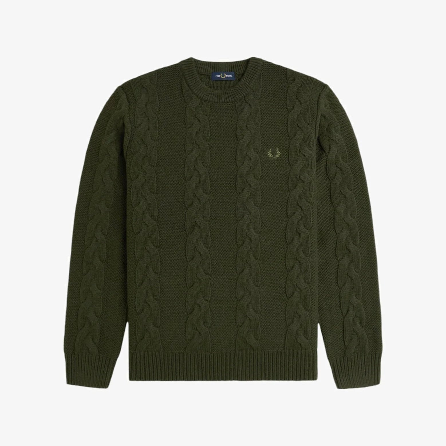 FP Chunky Cable Knit Jumper Fred Perry - Hunting Green