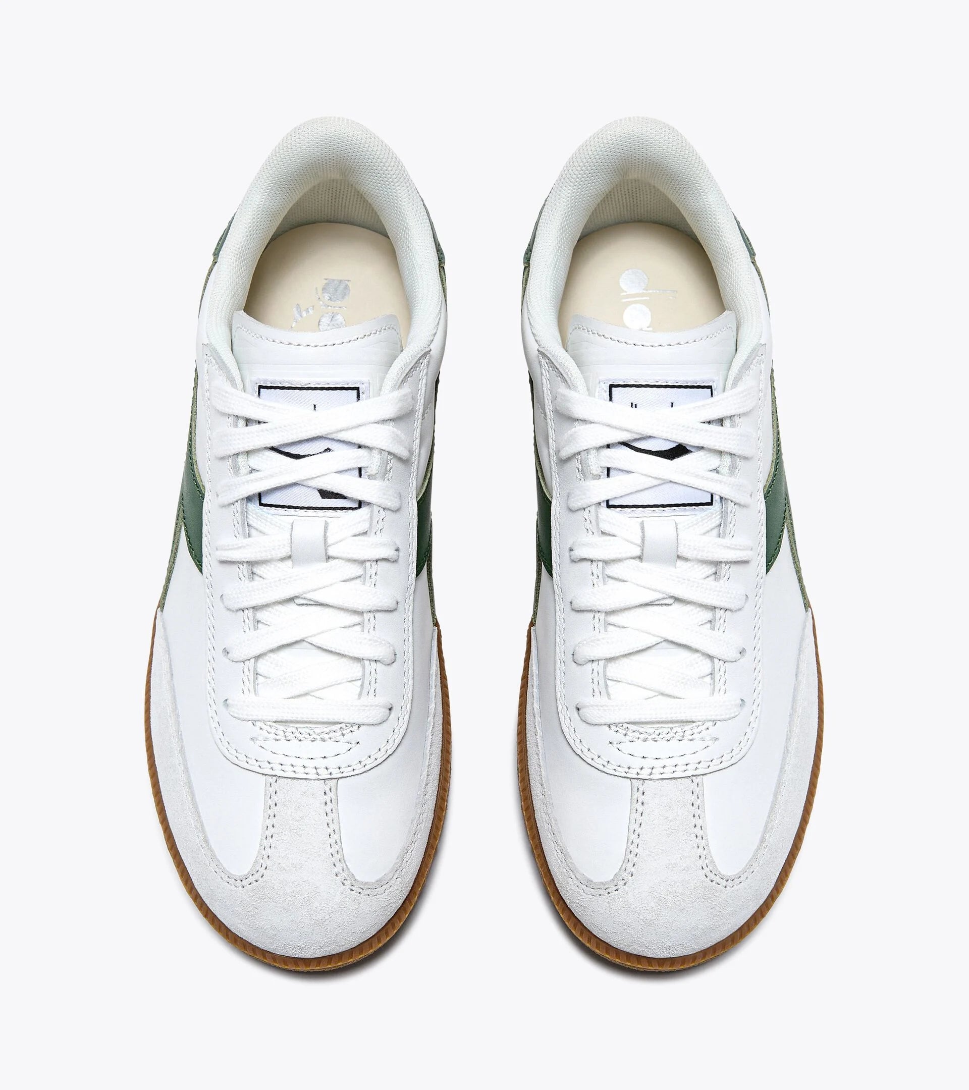 Trainer Sneaker in pelle Diadora - White / Fogliage Green