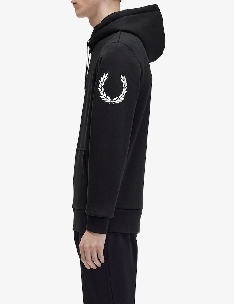 FP Double Branded Hooded Sweatshirt Fred Perry - Black