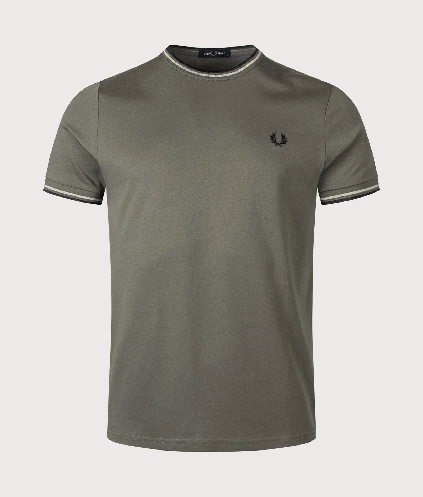 Fred Perry Twin Tipped T-Shirt - Field Green / Seagrass / Black