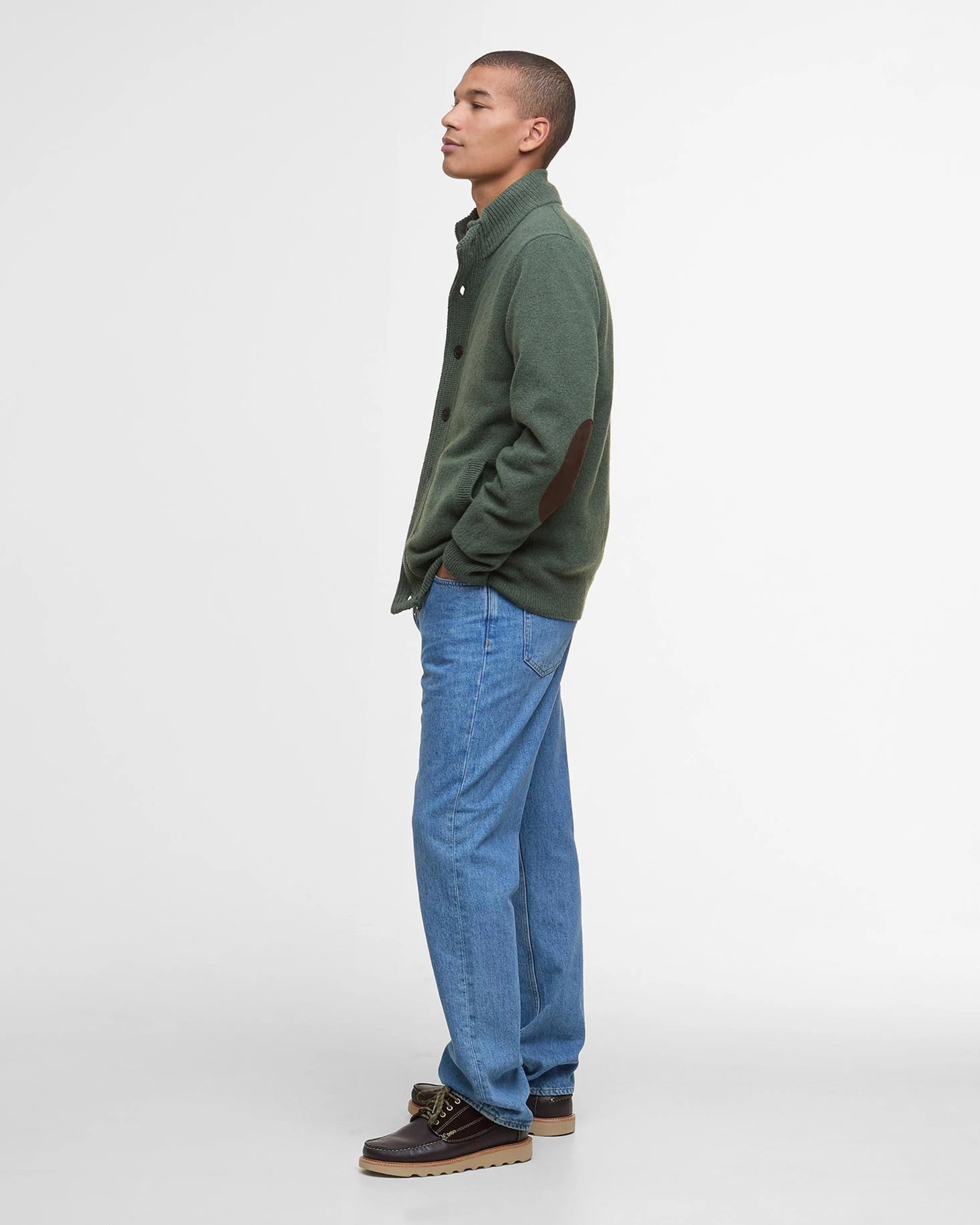 Essential Patch Zip Through AW25 Barbour - Olive