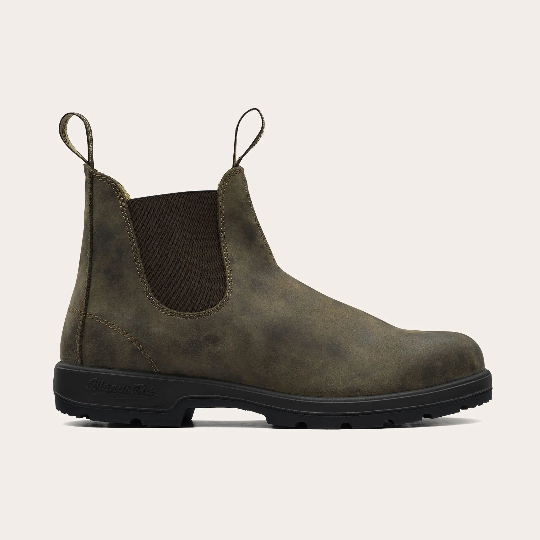 585 Rustic Brown Chelsea Boot Waxed Nubuck Leather FW25 Blundstone - Rustic Brown