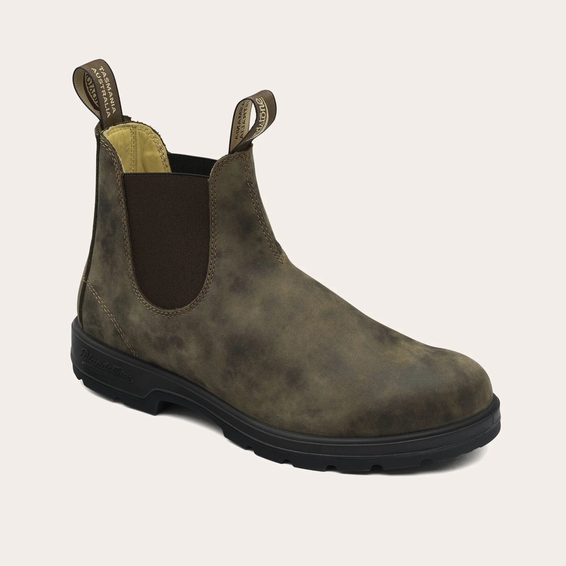 585 Rustic Brown Chelsea Boot Waxed Nubuck Leather FW25 Blundstone - Rustic Brown