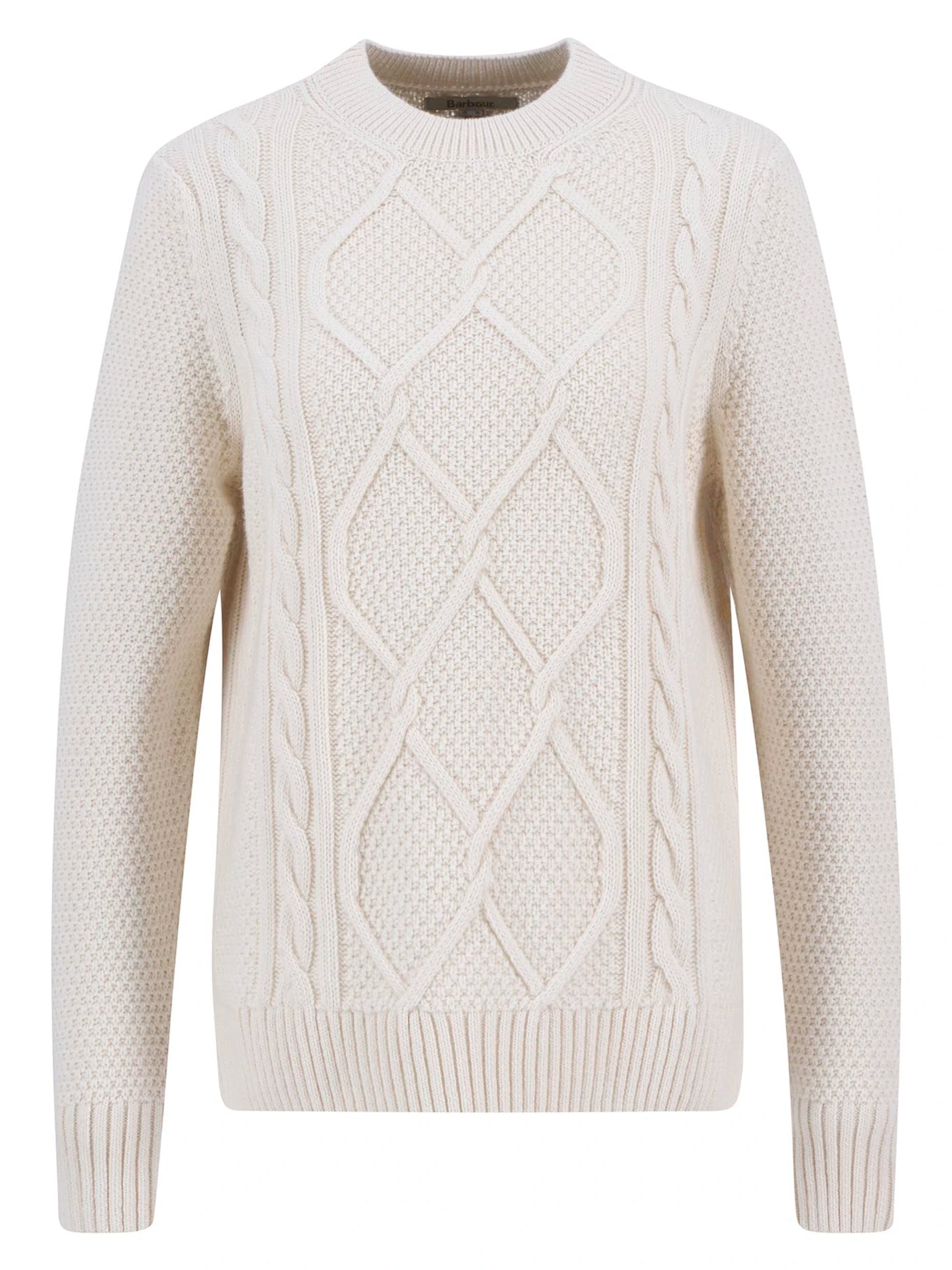 Burne Crew Knitted Jumper AW25 Barbour Donna - Ecru