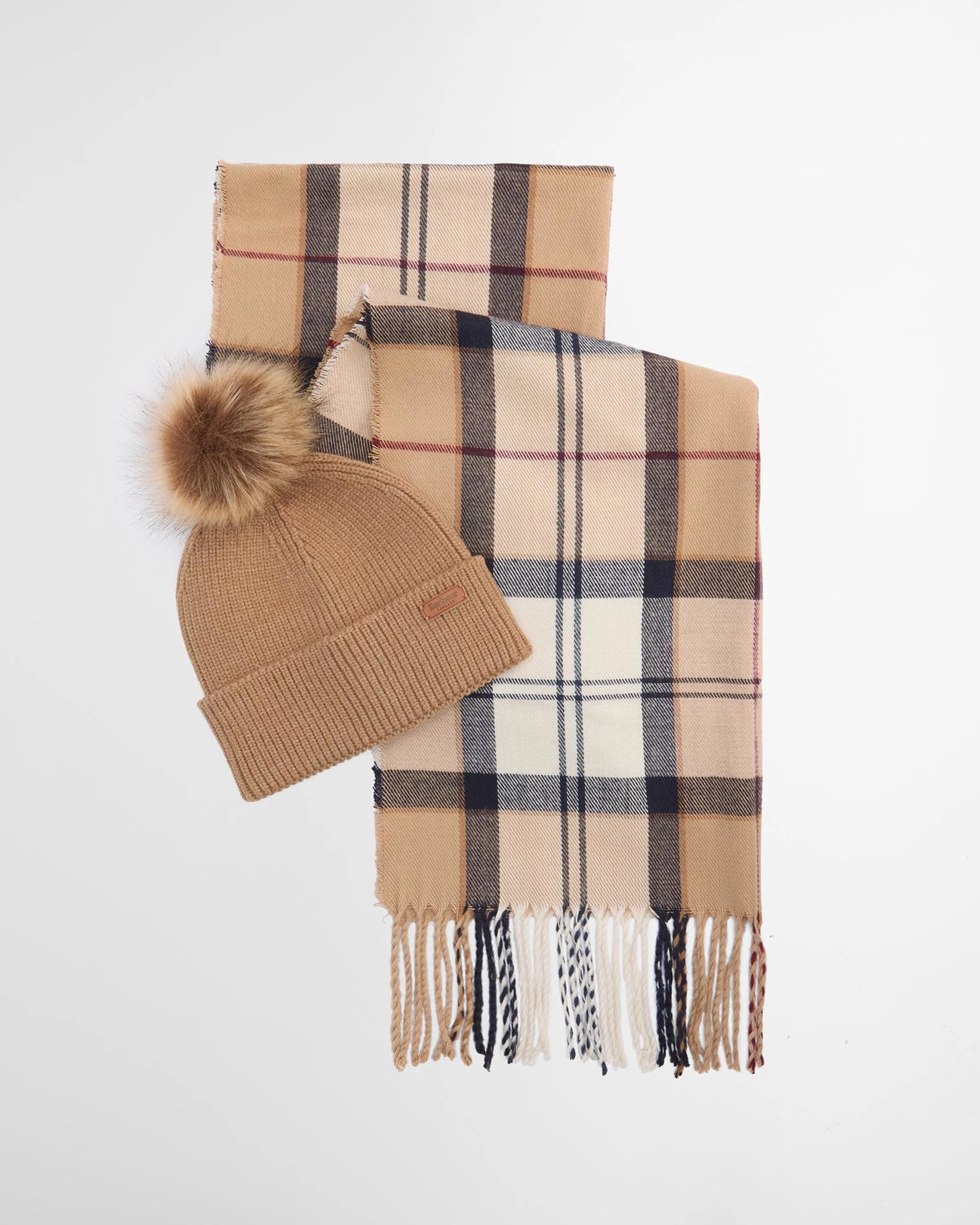 Dover Gift Set Beanie & Hailes Scarf Set AW25 Barbour - Hessian Tartan