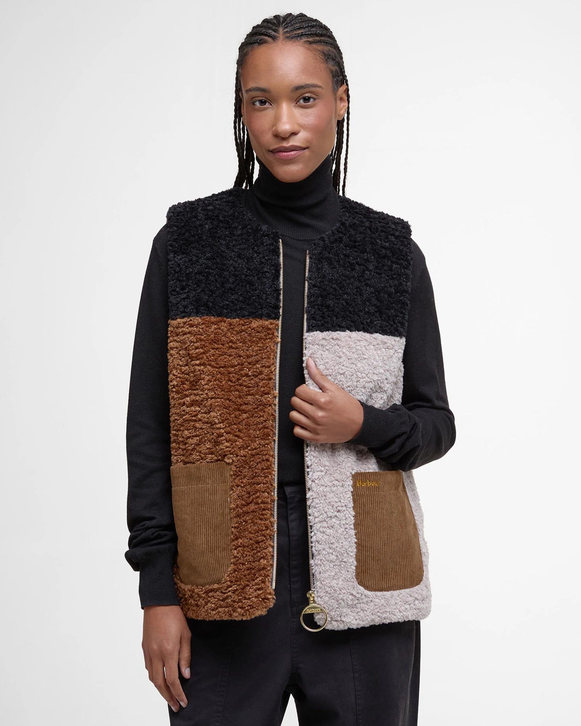 Cathy Fleece Liner AW25 Barbour Donna - Natural / Camel / Black