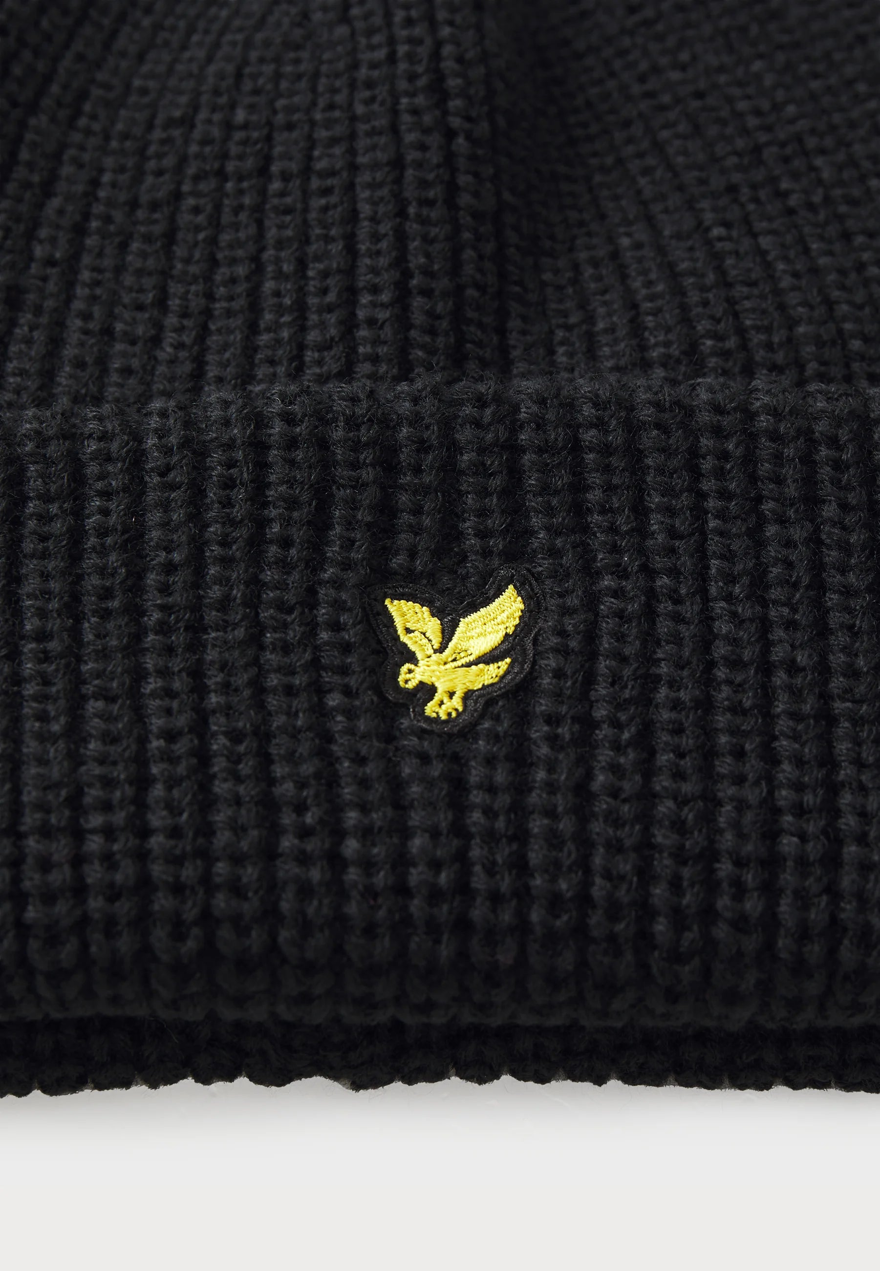 Lambswool Ribbed Beanie and Scarf Set Lyle &amp; Scott Jet Black