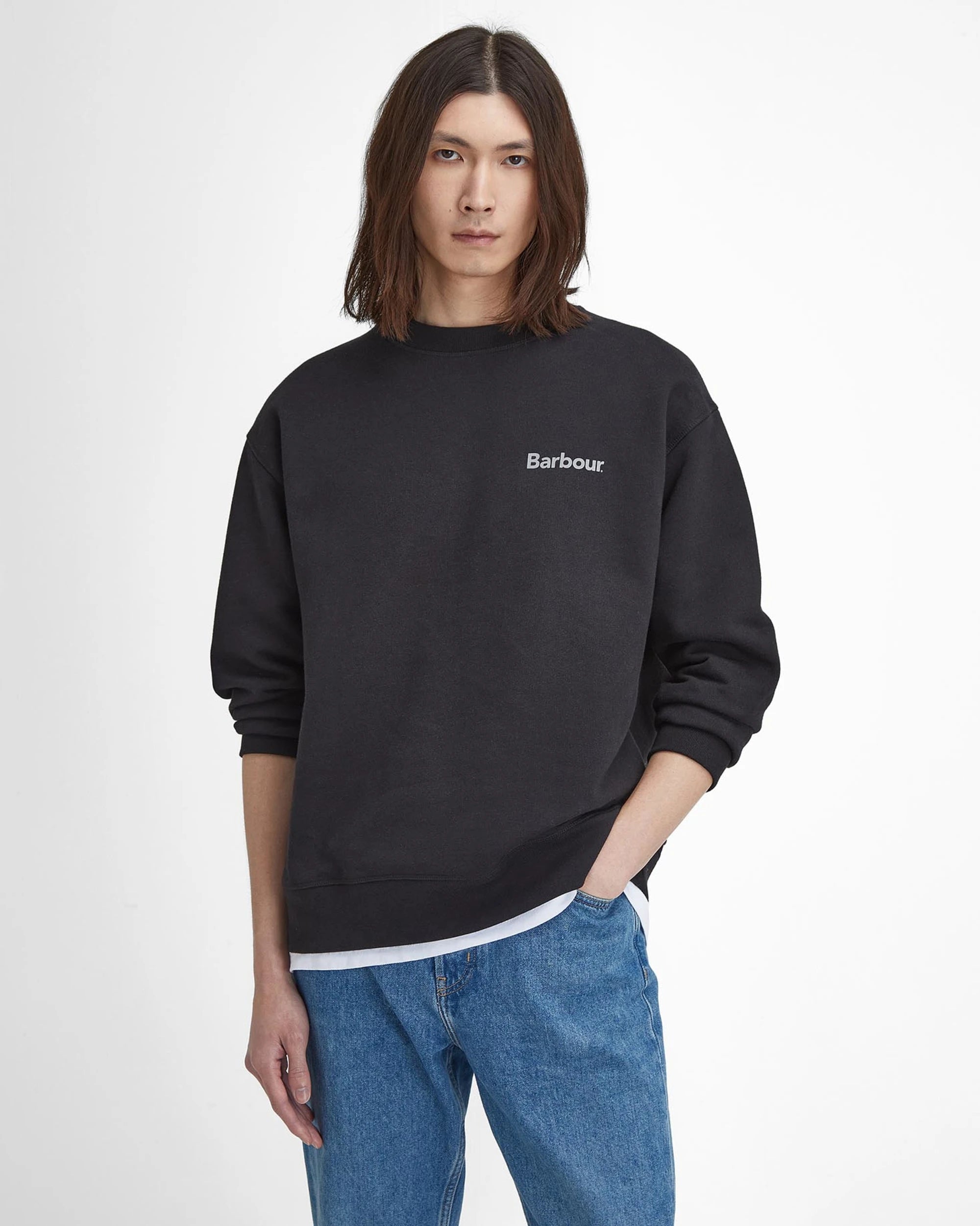 Brushed Oversized Crew Neck Nicholas - Black