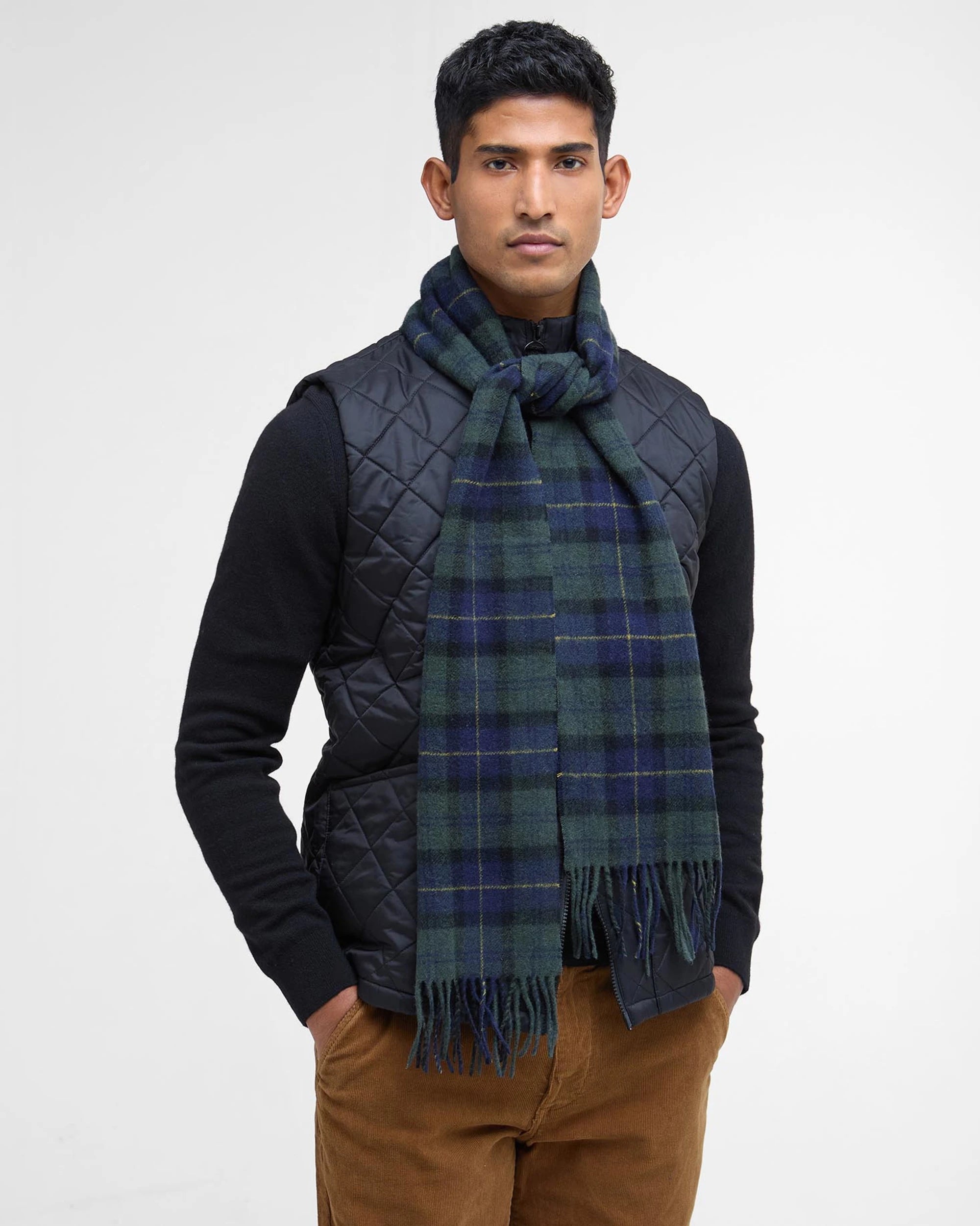 Tartan Lambswool Scarf AW25 Barbour - Olive Night