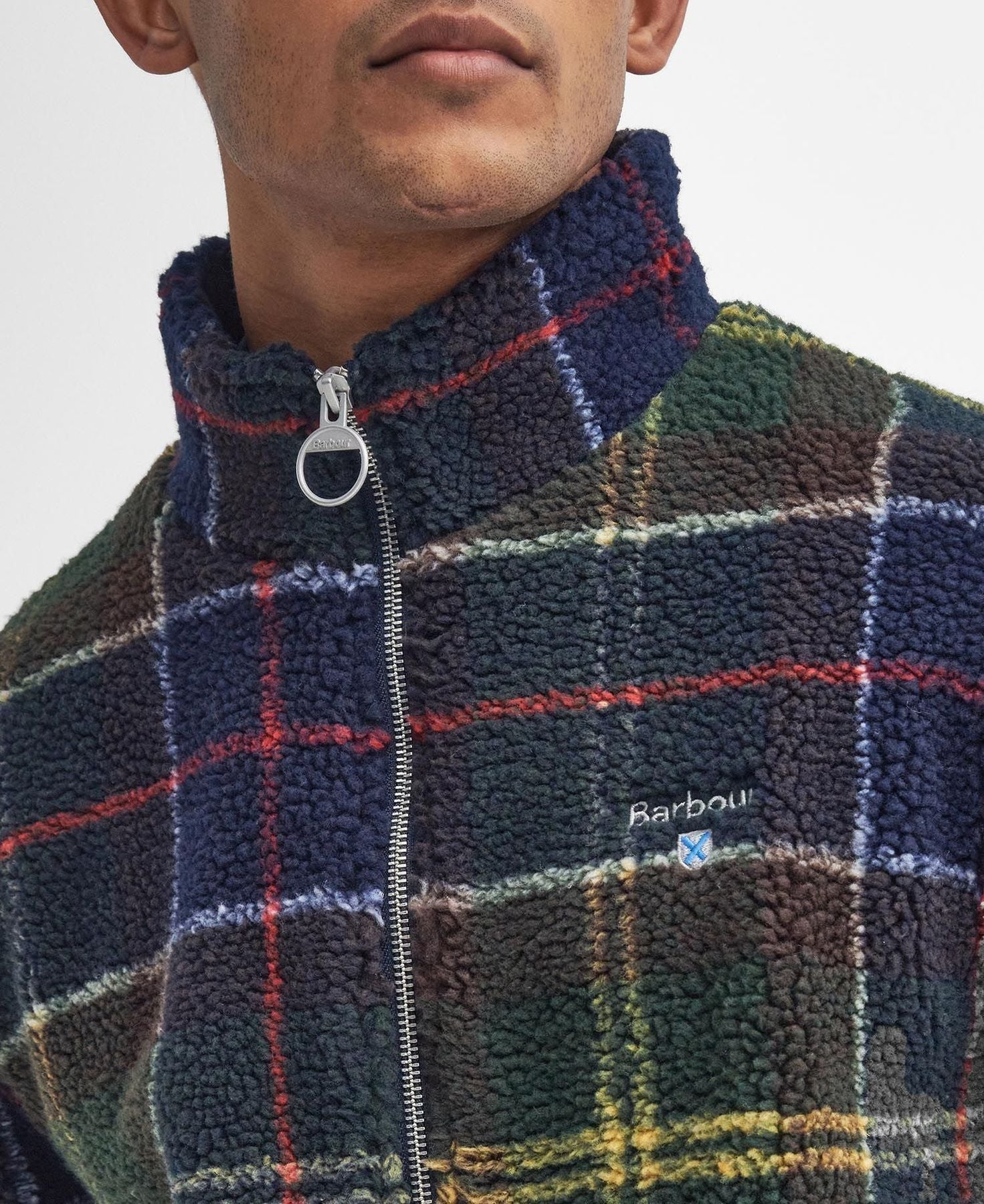 Tartan Fleece Zip Through Fw24 Barbour Lowlands Fleece - Classic Tartan