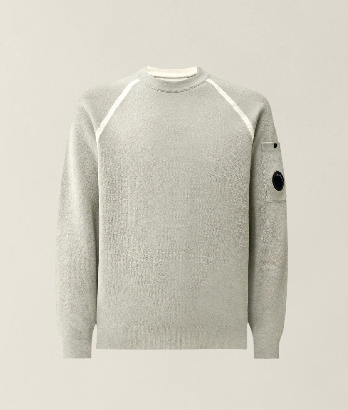 C.P. Company – Knitwear Crew Neck in Double Cotton Chenille – Flint Grey