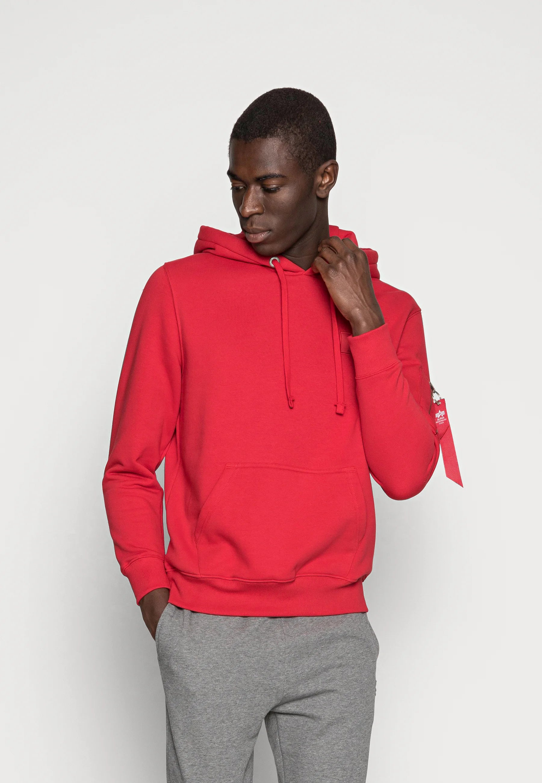 Back Print Hoody Alpha Industries - Speed Red