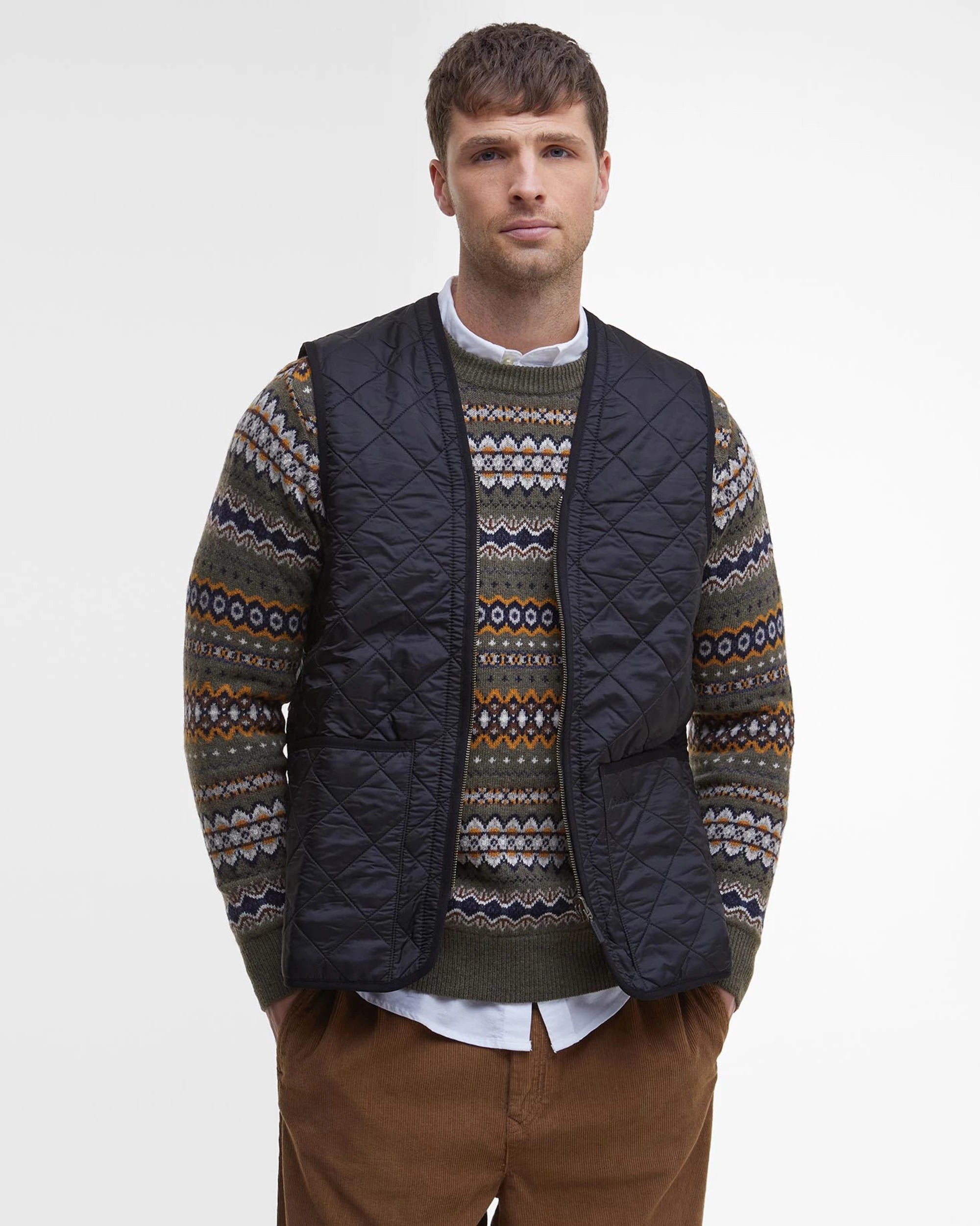 Polarquilt Waistcoat Zip Liner AW25 Barbour - Black