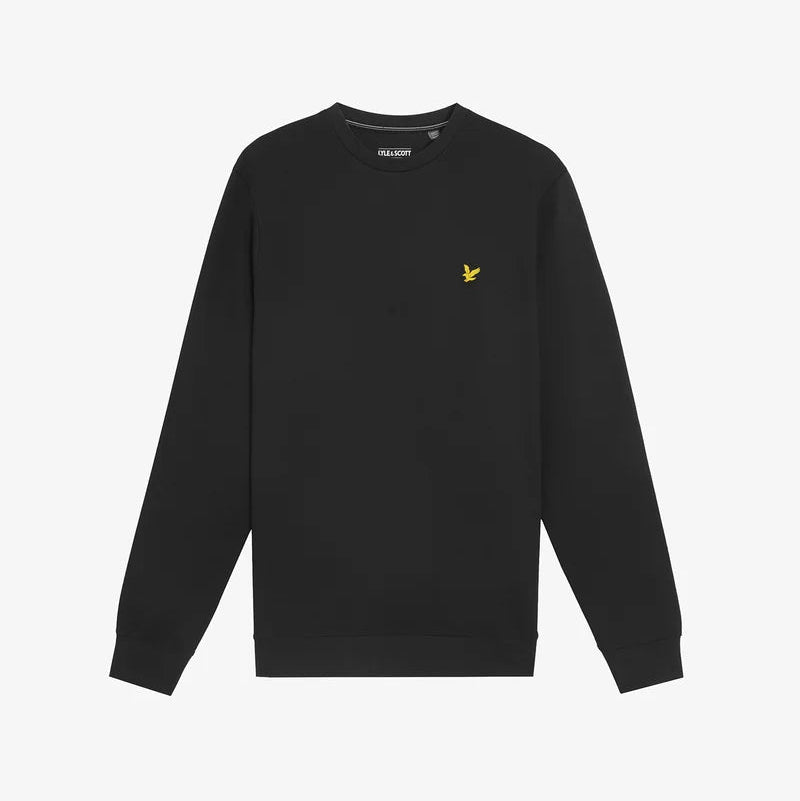 Brushed Back Crew Neck Sweatshirt Lyle & Scott AW25 - Jet Black