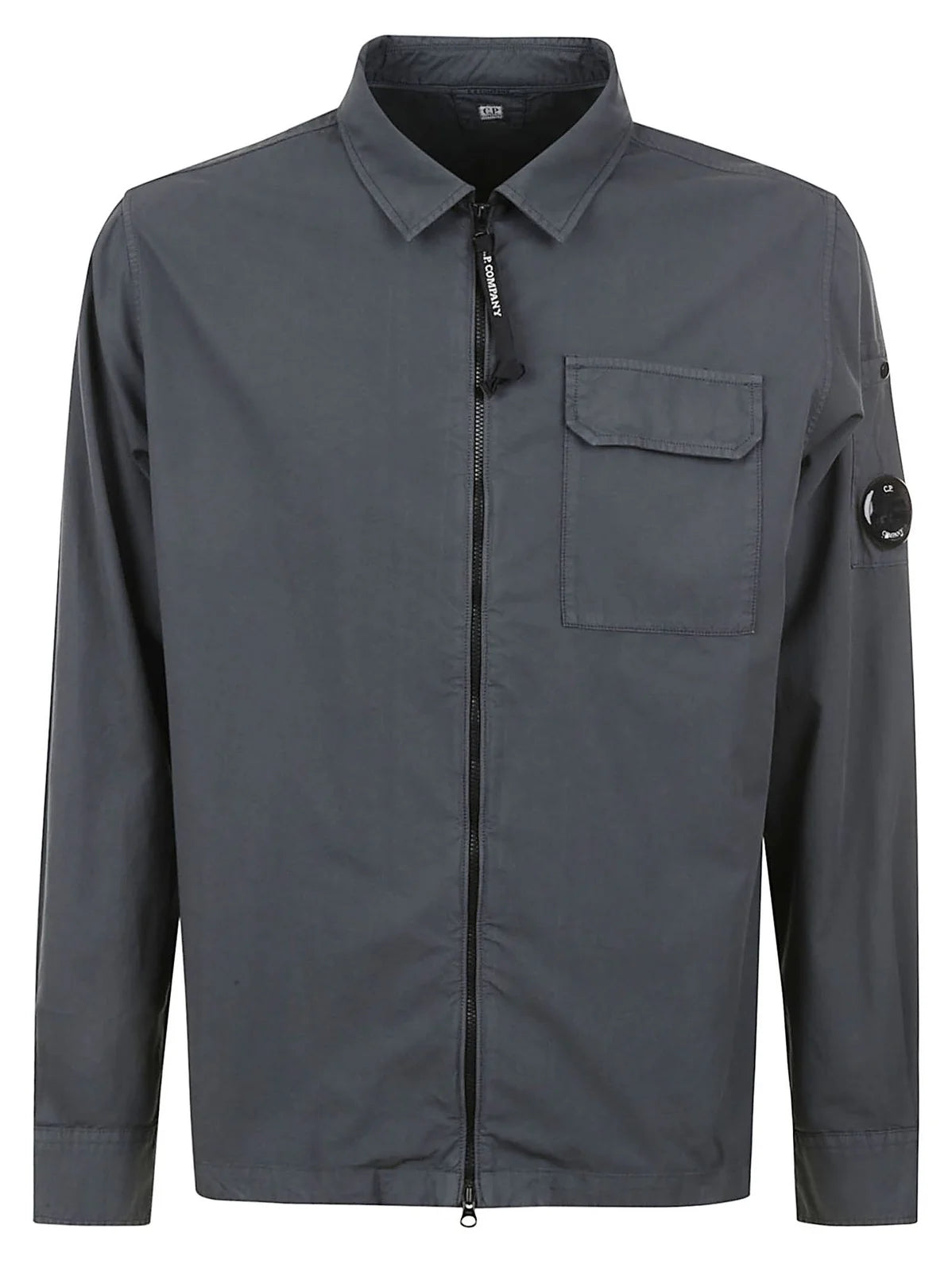 Organic Gabardine Zipped Lens Overshirt C.P. Company - Gunmetal