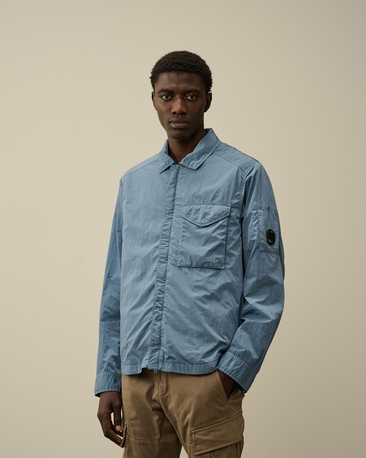 Chrome-R Full Zip Overshirt C.P. Company® - India Ink Grey