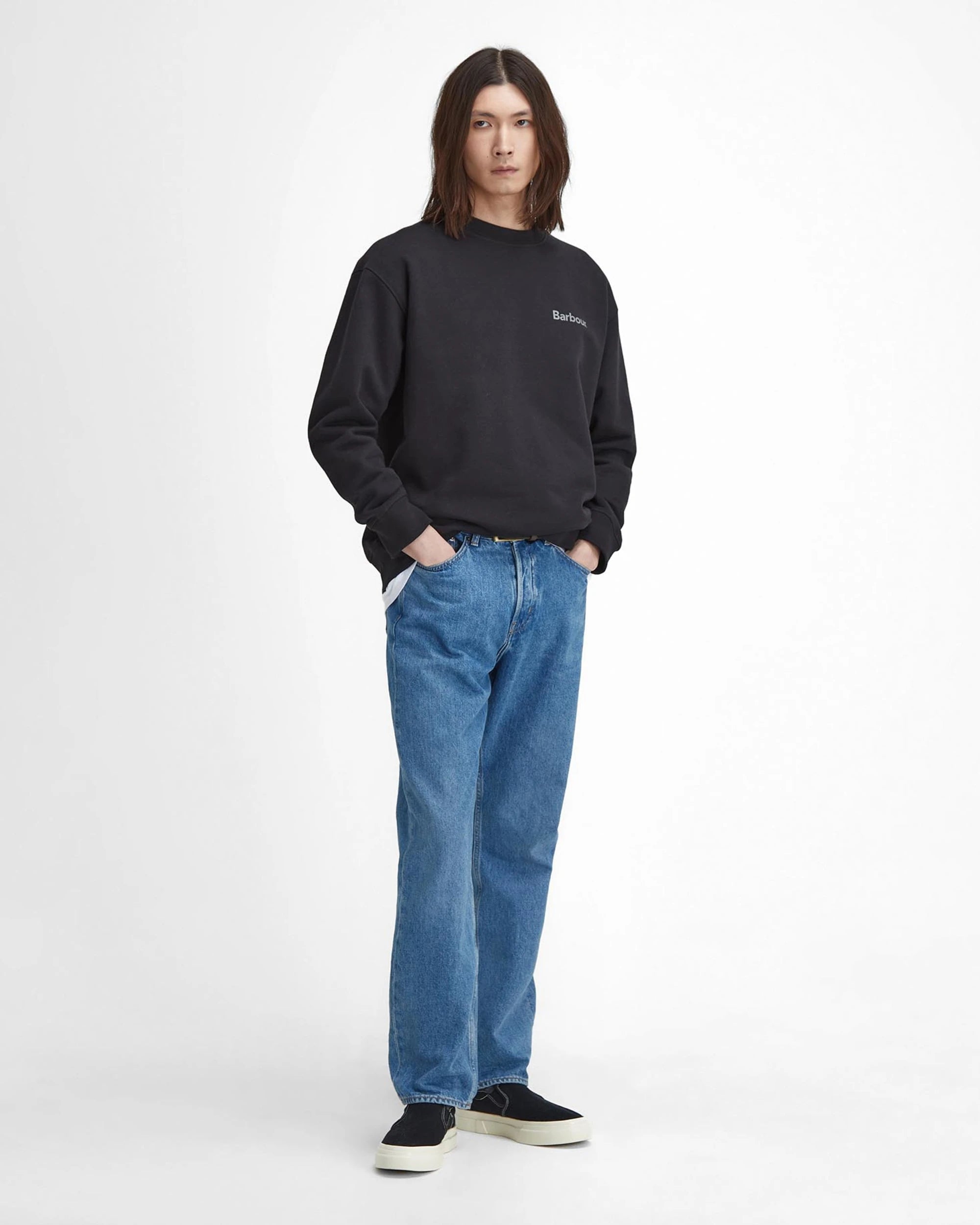 Brushed Oversized Crew Neck Nicholas - Black