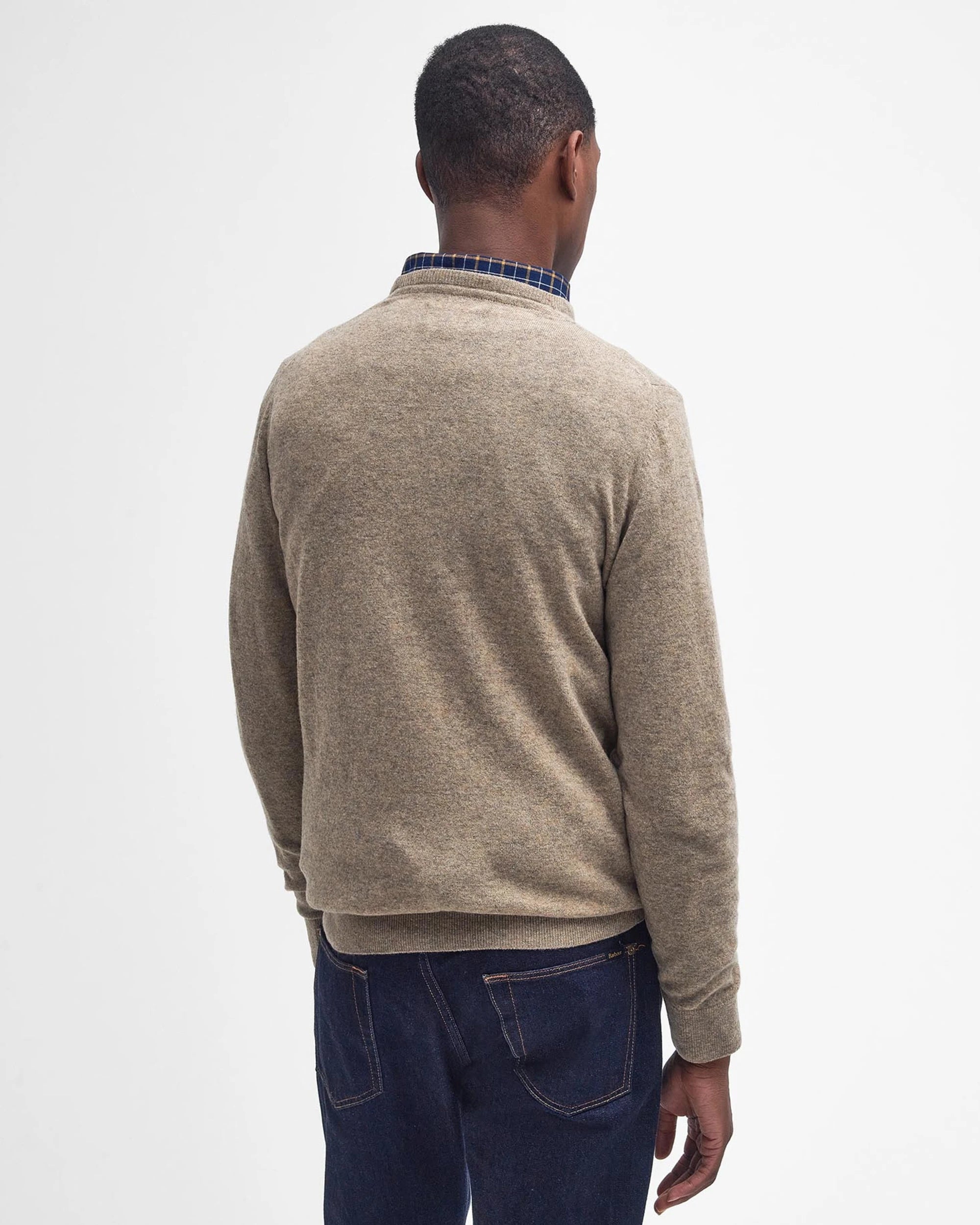 Essential L/Wool Crew AW25 Barbour - Fossil