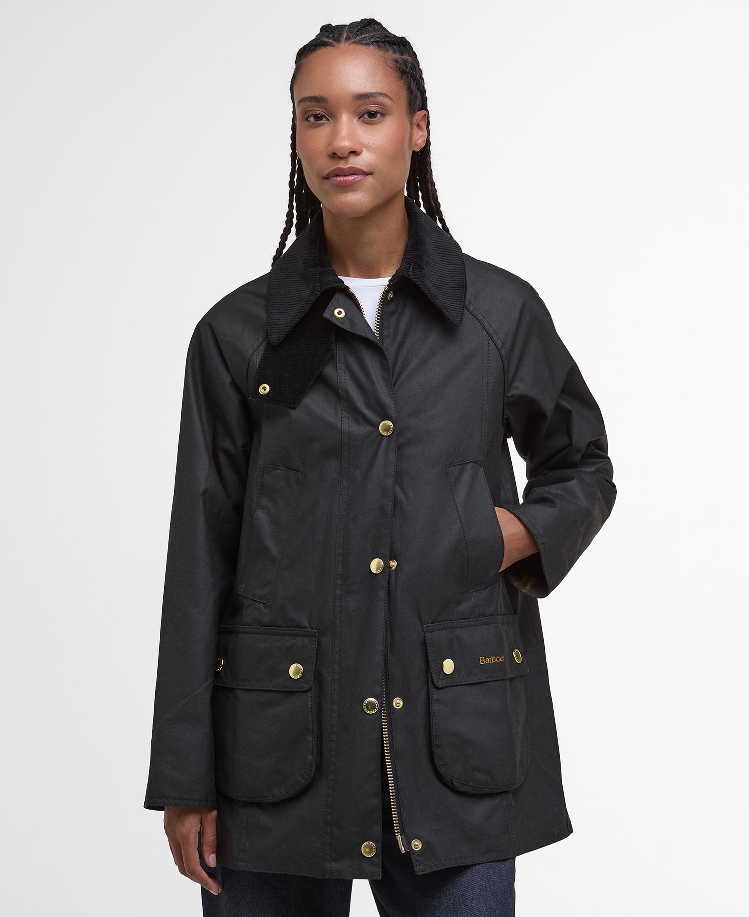 Modern Beadnell Wax AW25 Barbour Donna - Black / Classic