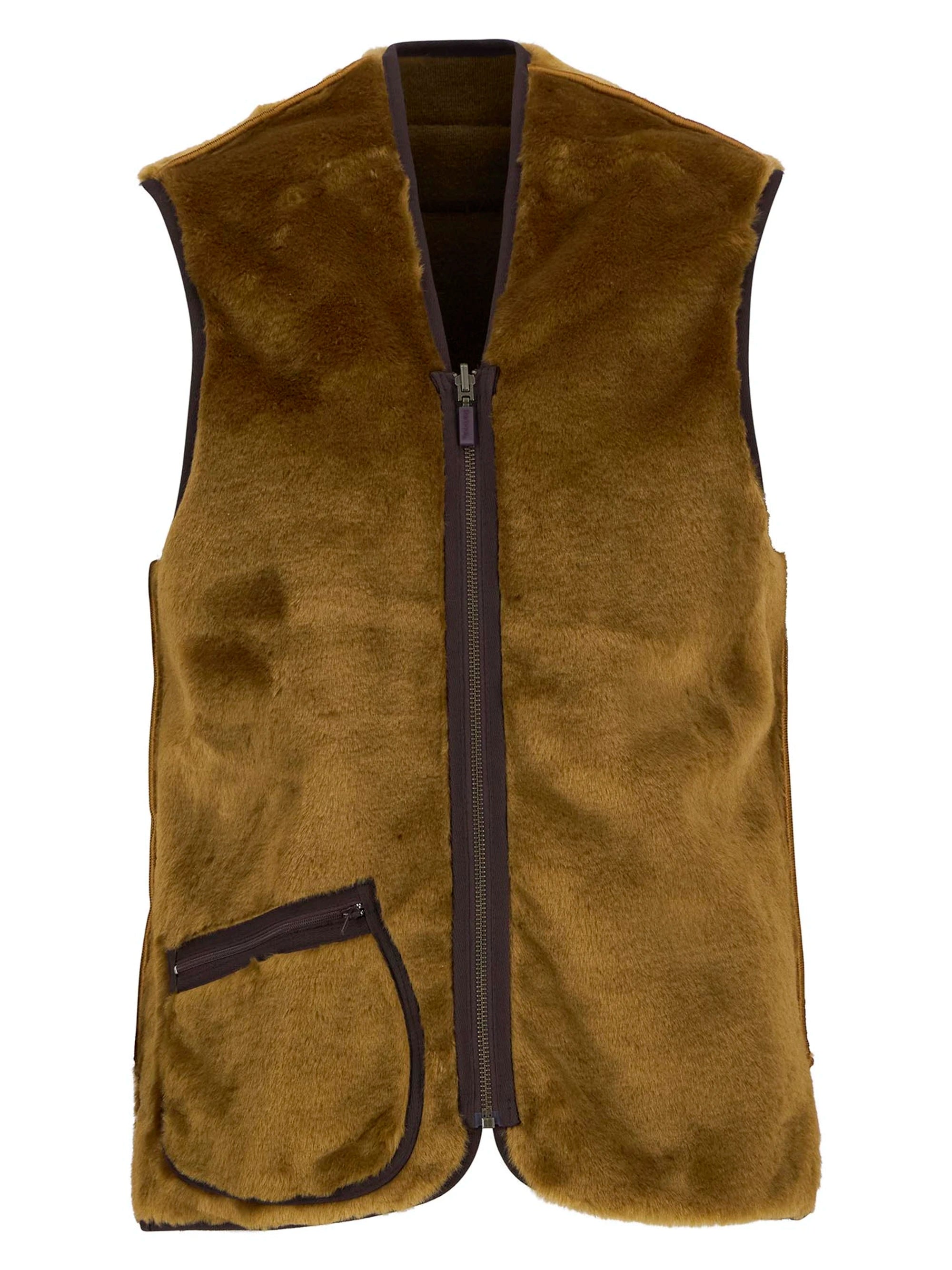 Warm Pile Waistcoat Zip AW25 Barbour - Brown