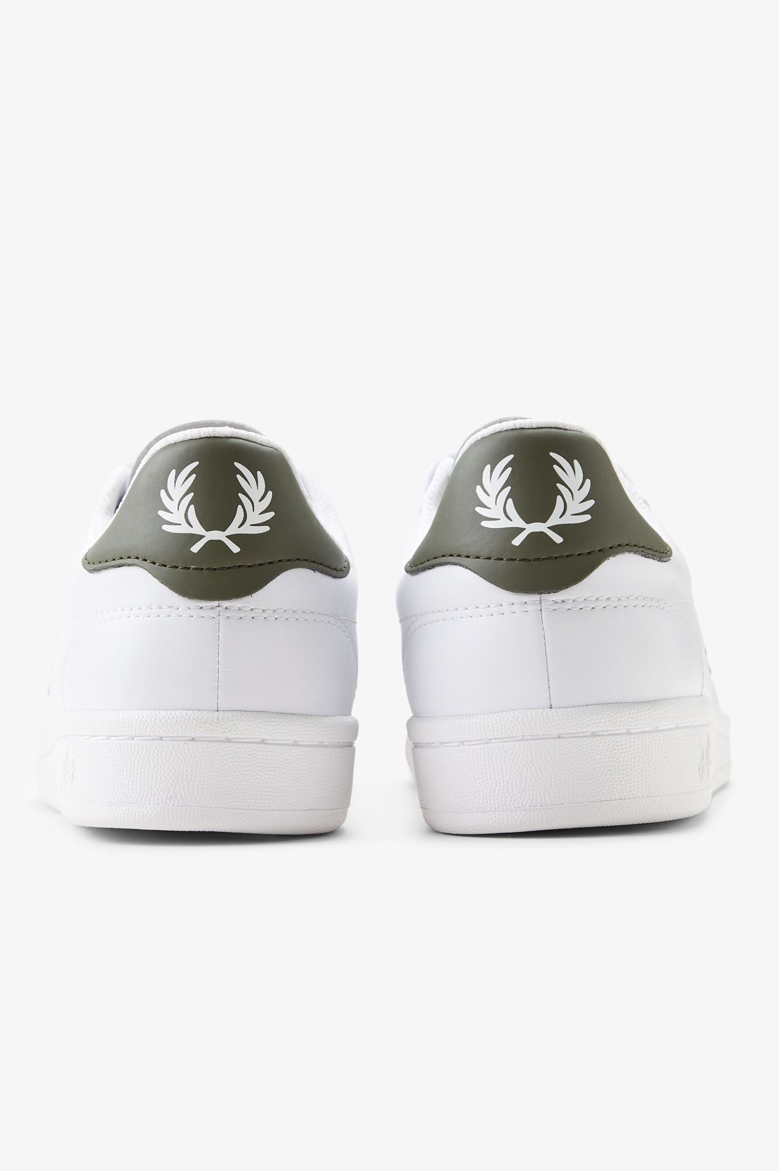 FP B721 Leather Shoes Fred Perry - White / Laurel w Green