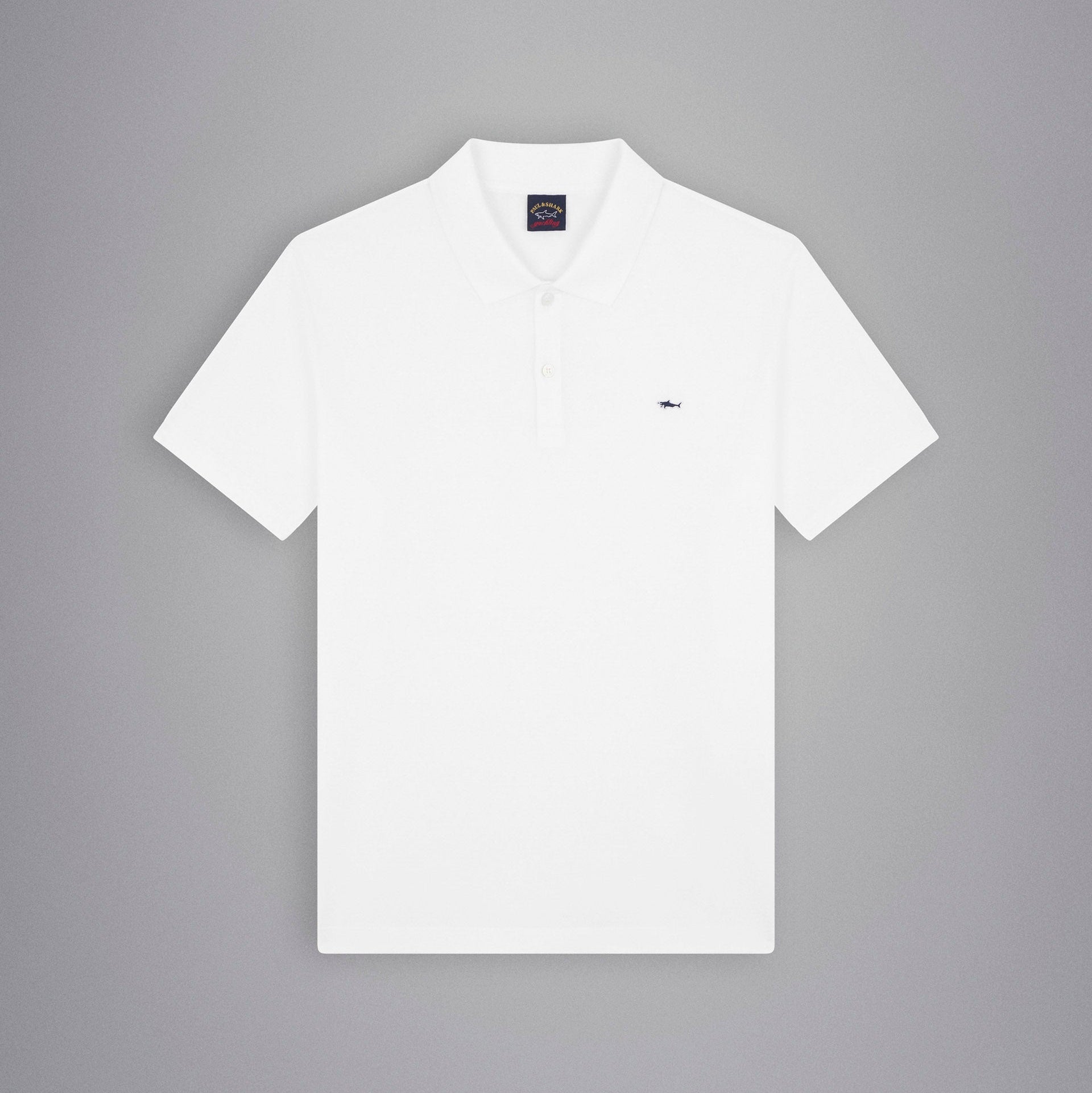 Cotton Piqué Polo Shirt Paul & Shark - White
