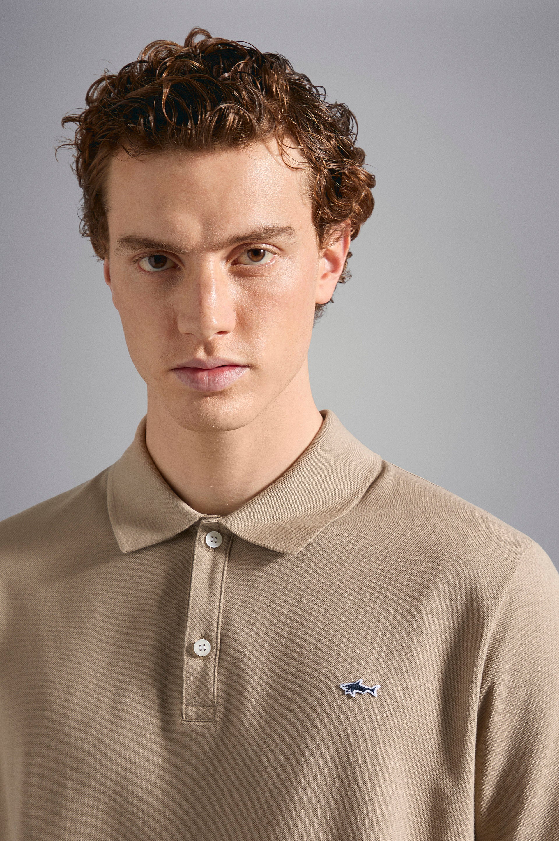 Cotton Piqué Polo Shirt Paul & Shark - Beige