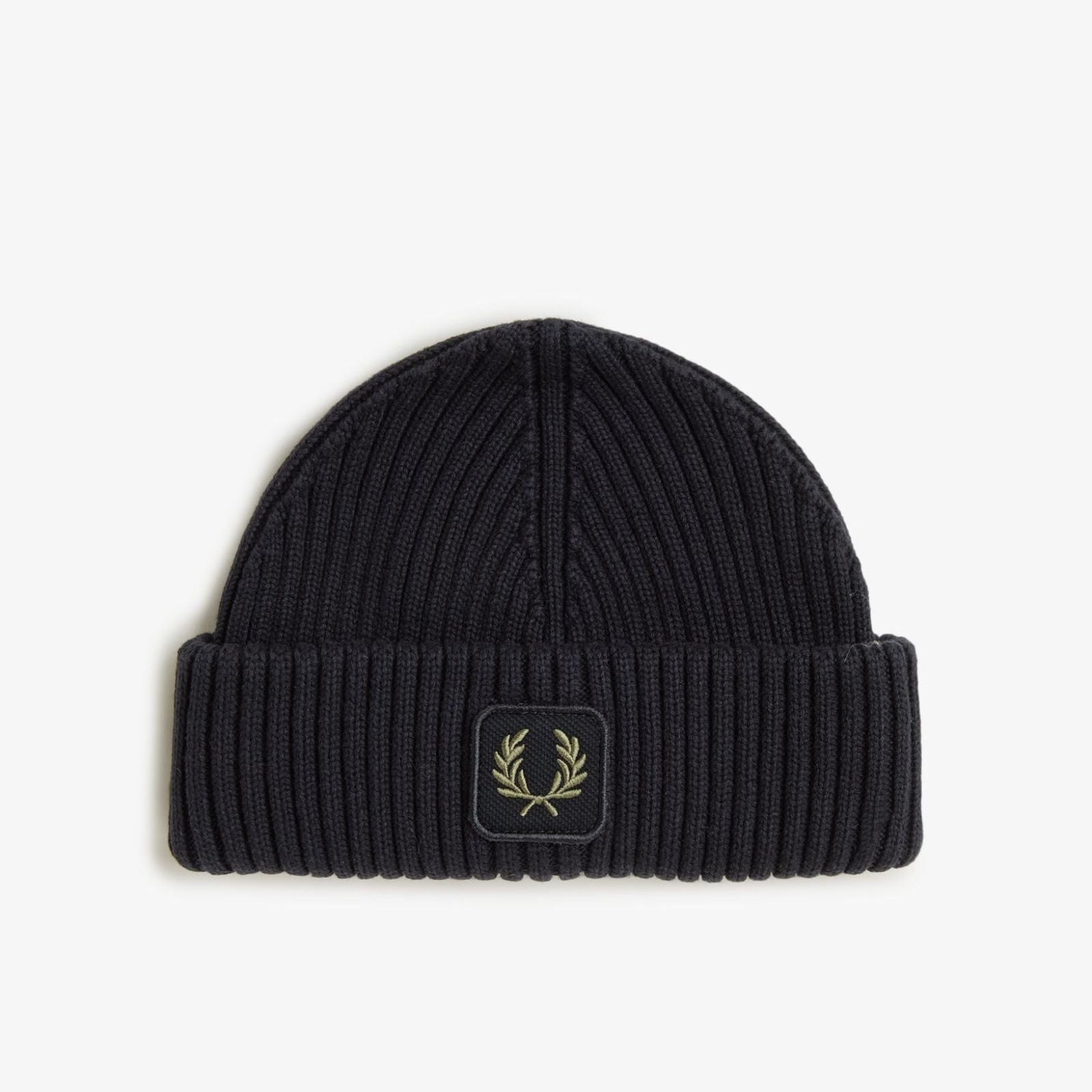 Cotton Ribbed Beanie Fred Perry AW25 - Black