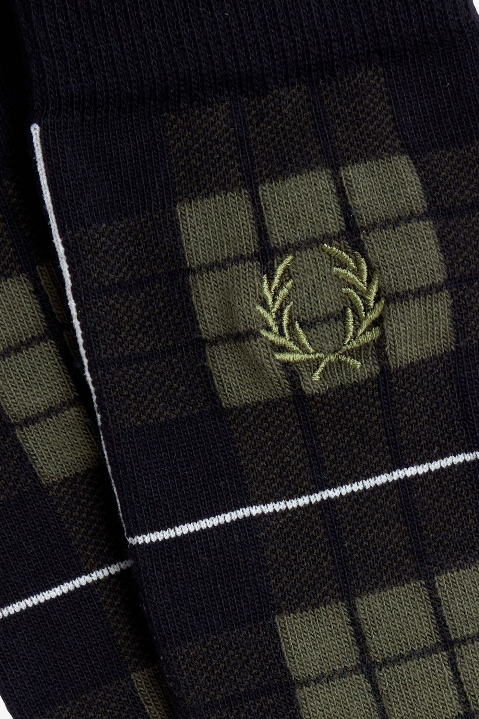 FP Tartan Sock FW24 Fred Perry - Laurel W Green