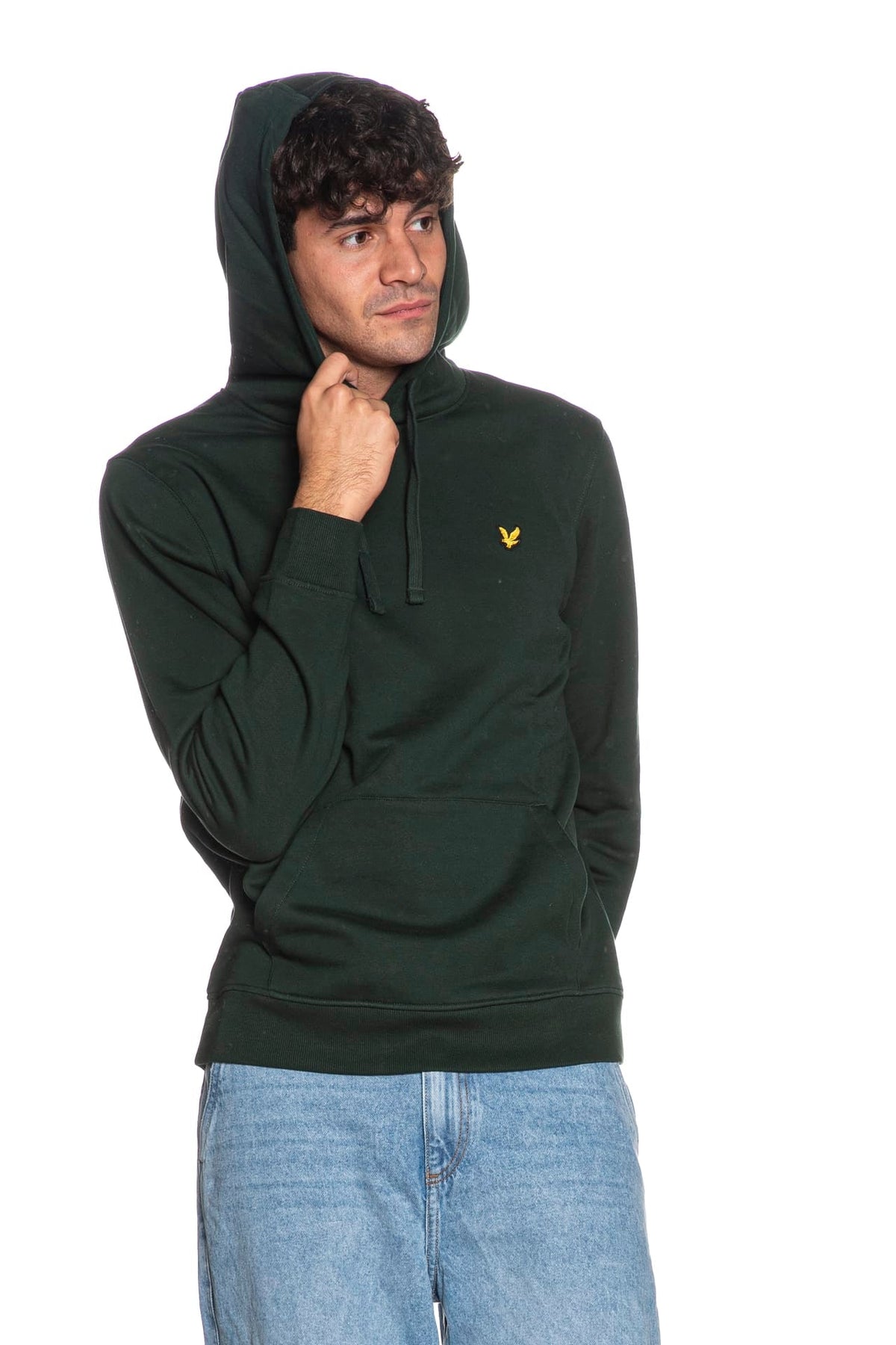 Lyle & Scott – Brushback Pullover Hoodie – Dark Green