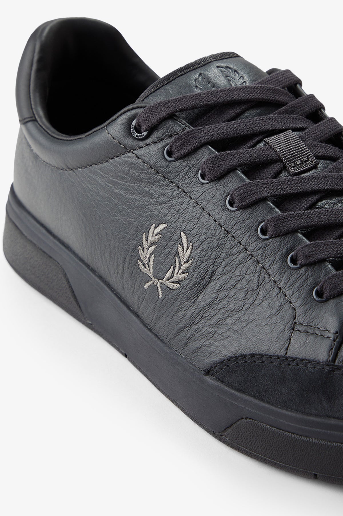 Fred Perry B301 Textured Leather/Suede Anchor Grey