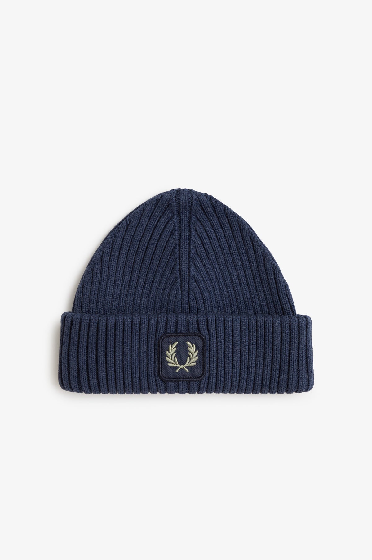 Fred Perry Cotton Ribbed Beanie Dark Airforce