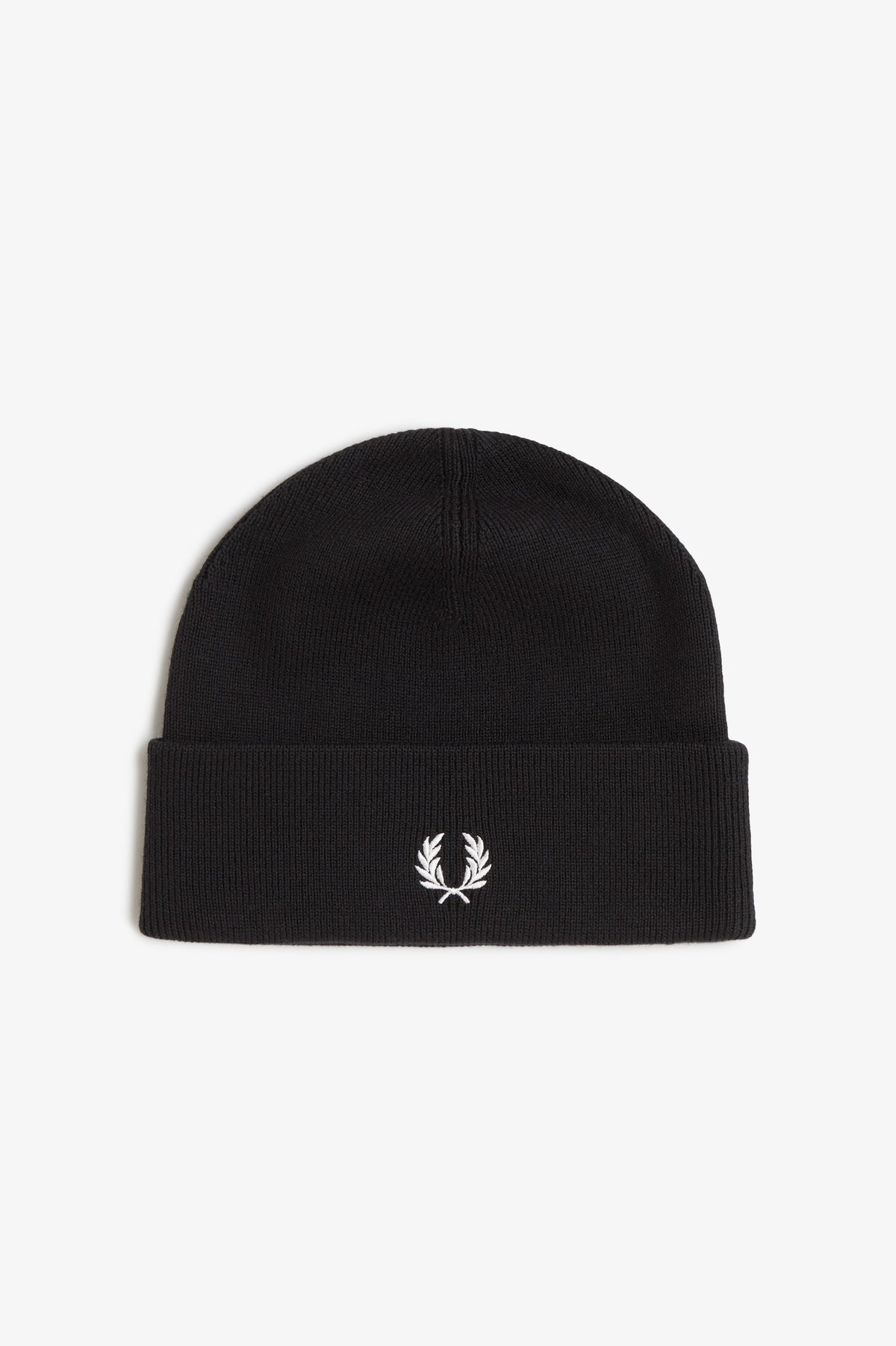 Fred Perry Classic Merino Wool Beanie Black/Snow White