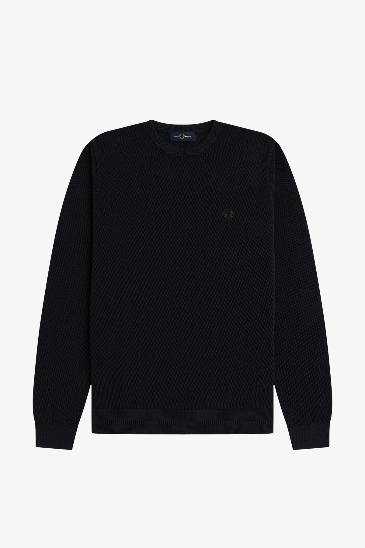 Fred Perry Pique Stitch Jumper Navy