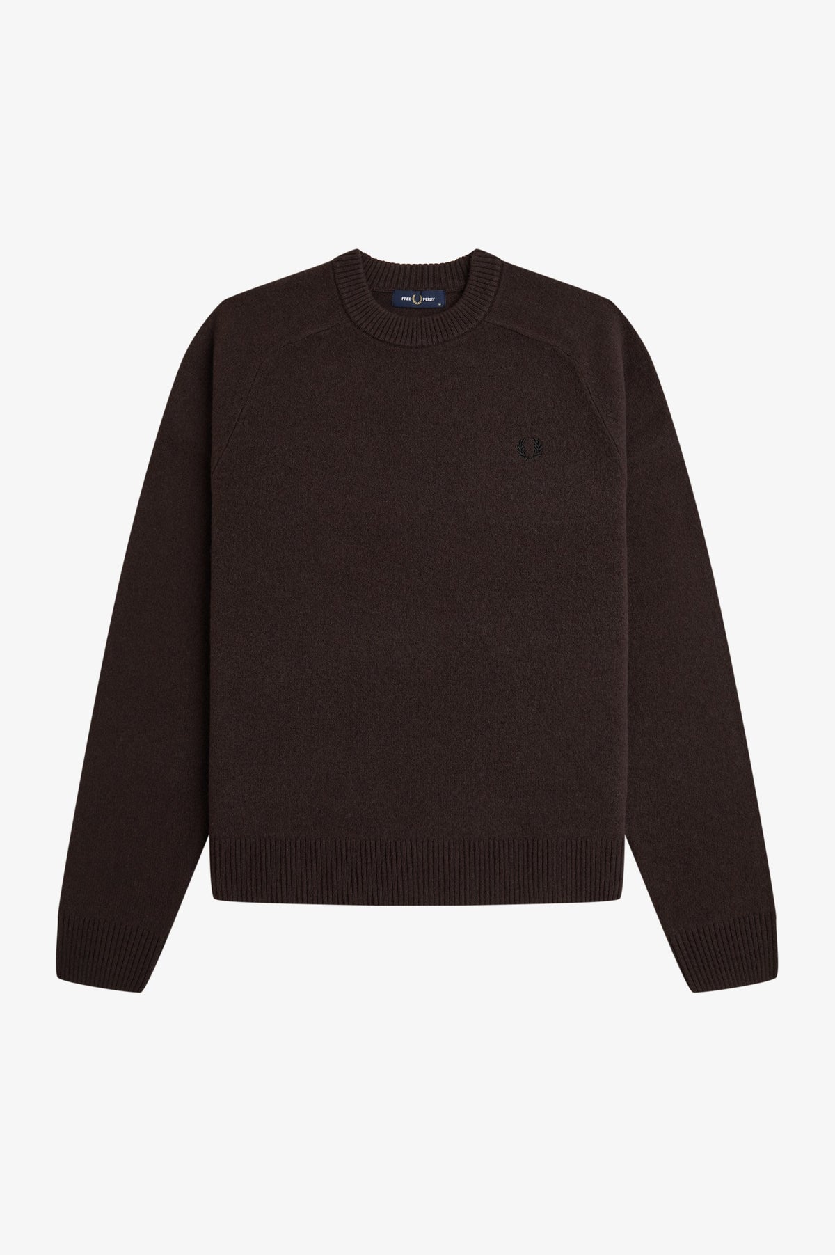 Fred Perry Saddle Sleeve Jumper Rich Brown
