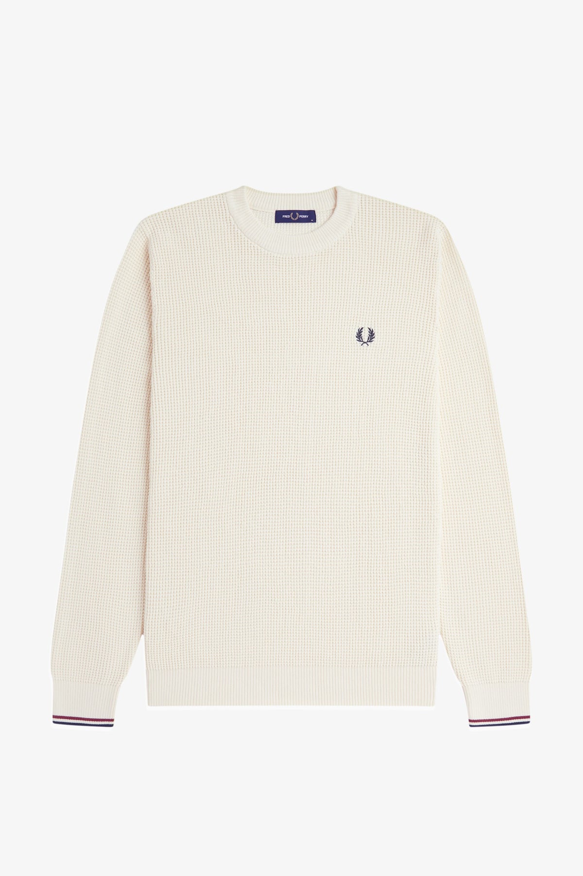 Fred Perry Waffle Stitch Jumper Ecru