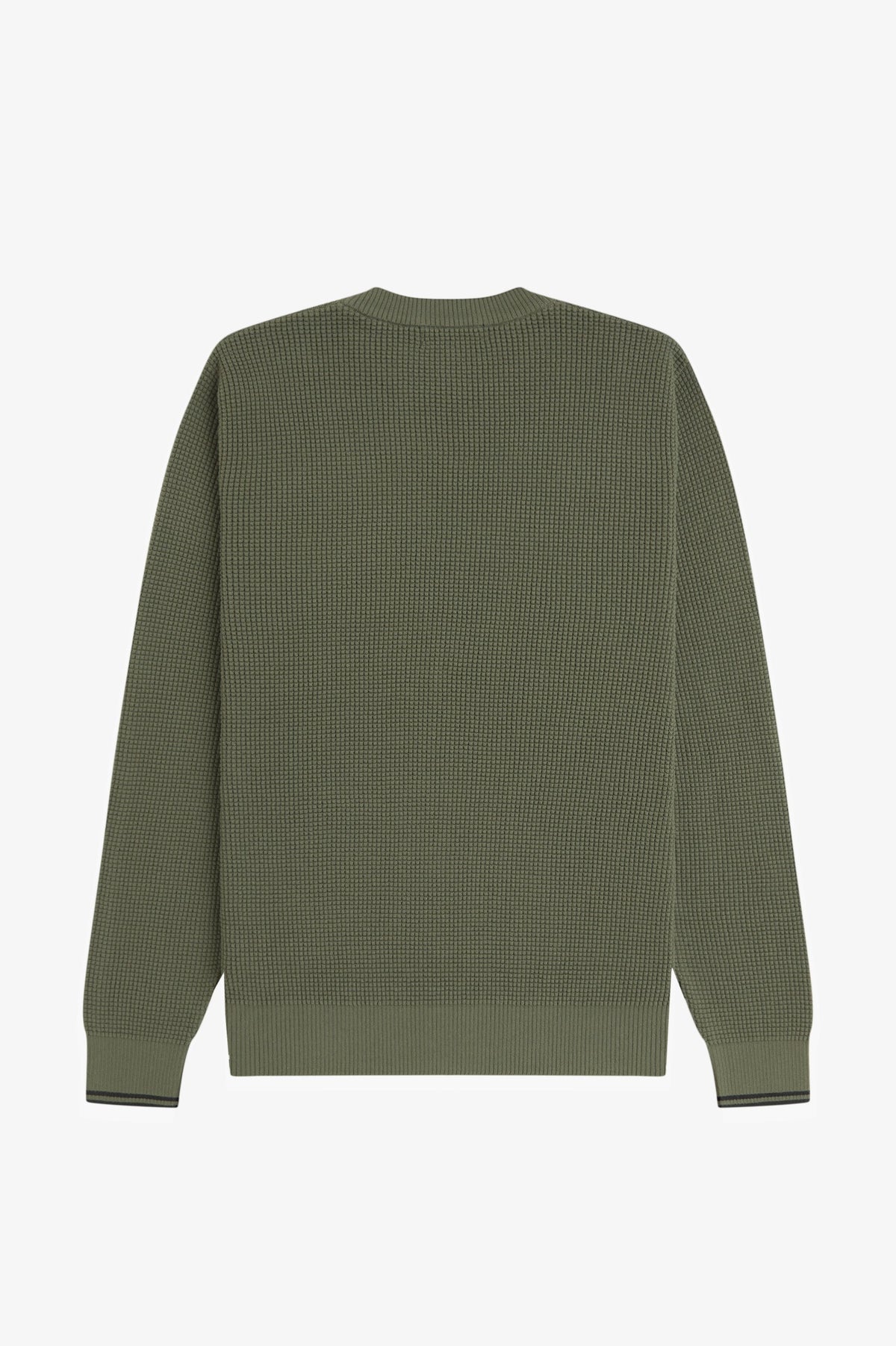 Fred Perry Waffle Stitch Jumper Laurel Wreath Green