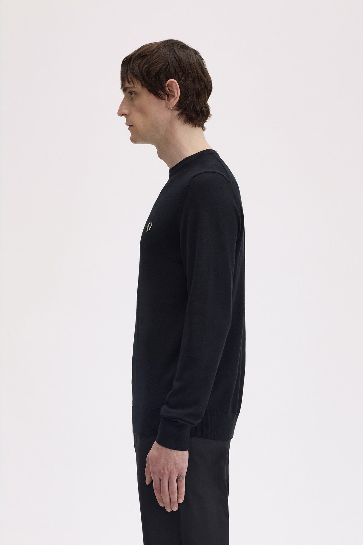 Fred Perry Classic Crew Neck Jumper Black