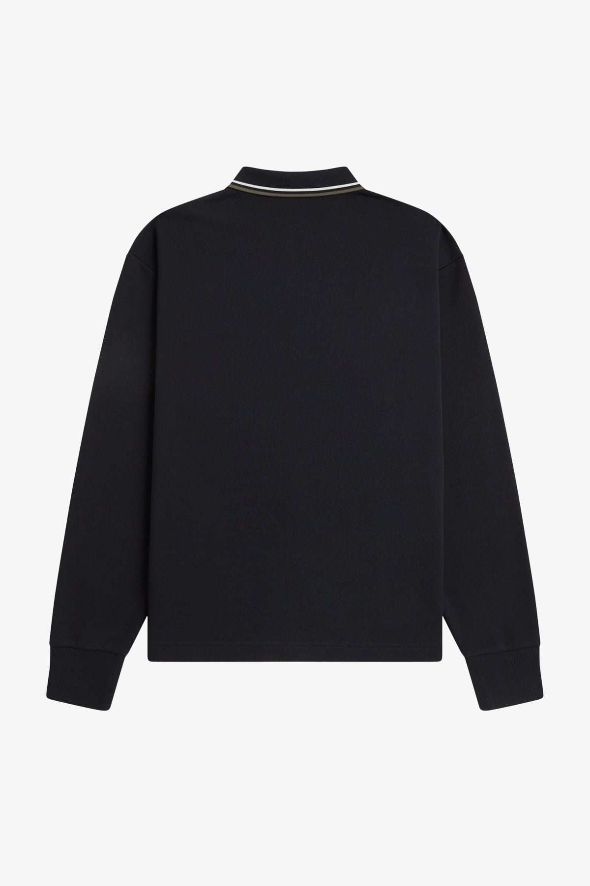 Fred Perry Tipped Collared Sweatshirt Black