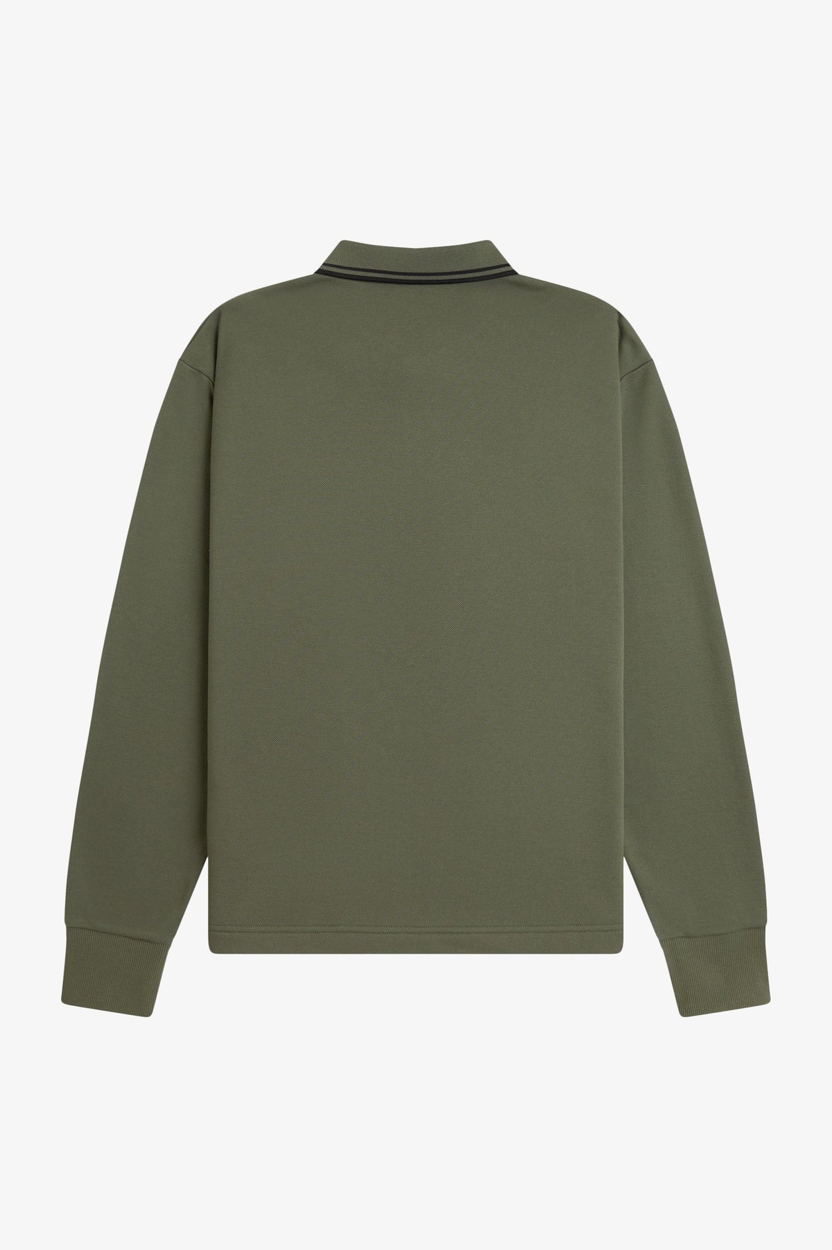 Fred Perry Tipped Collared Sweatshirt Laurel Wreath Green