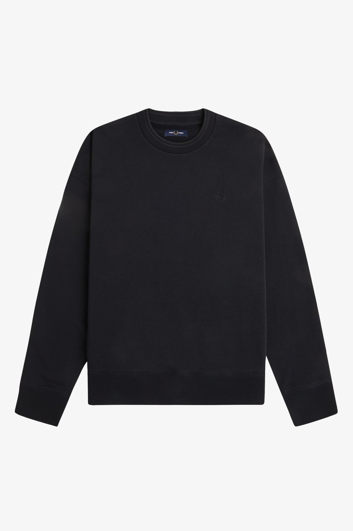 Fred Perry Oversized Tipped Sweatshirt Black