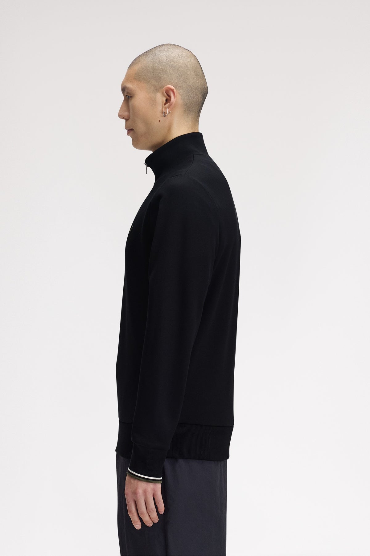 Fred Perry Half Zip Sweatshirt Black