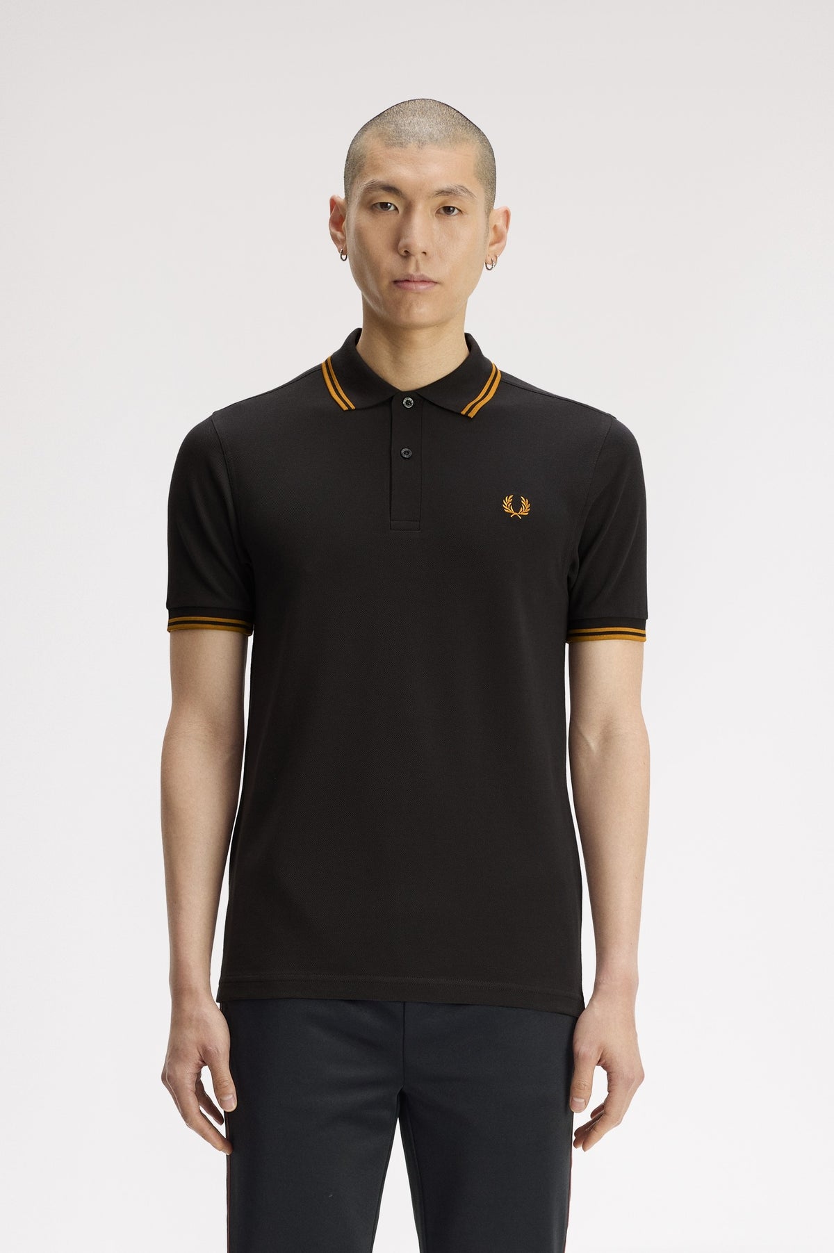 Fred Perry Twin Tipped Shirt M3600 Anchor Grey/Golden