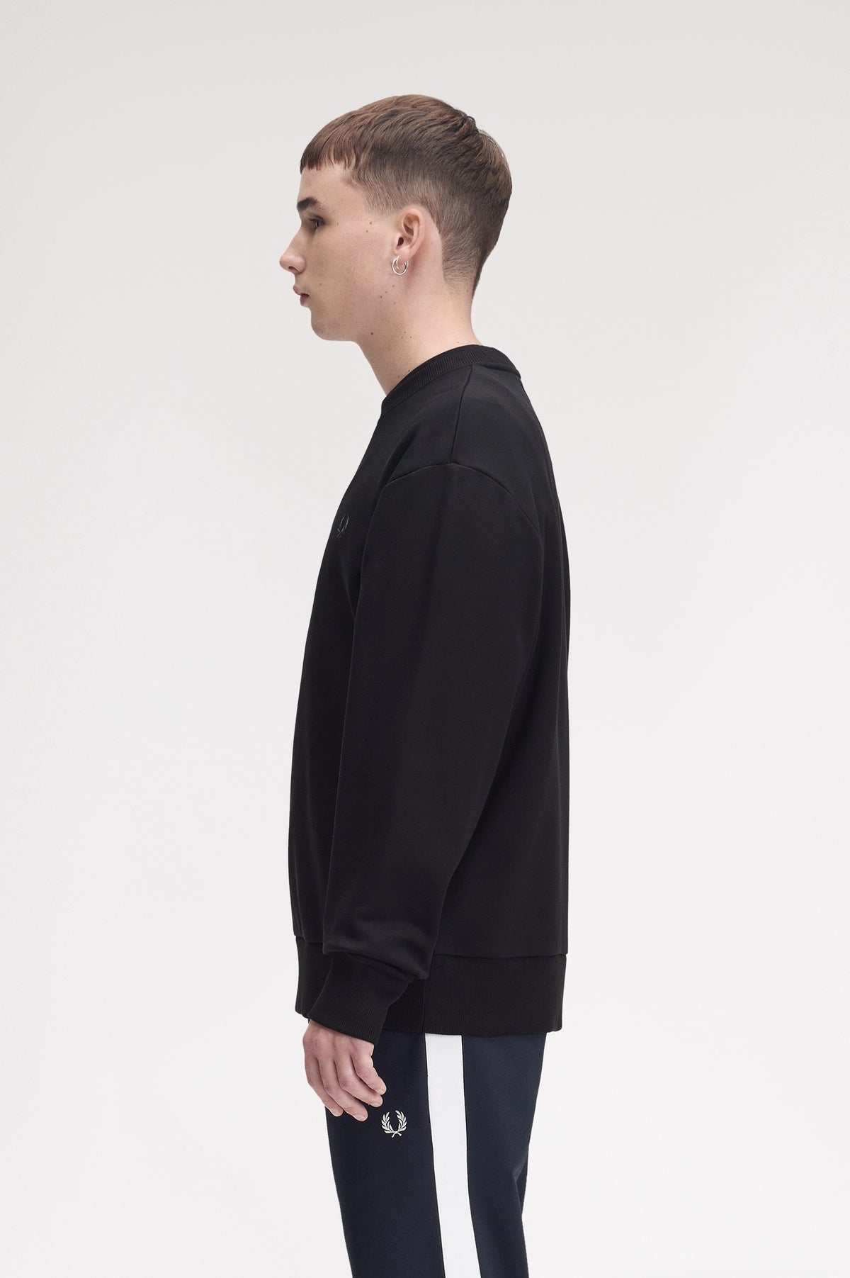 Fred Perry Reflective Laurel Sweatshirt Black