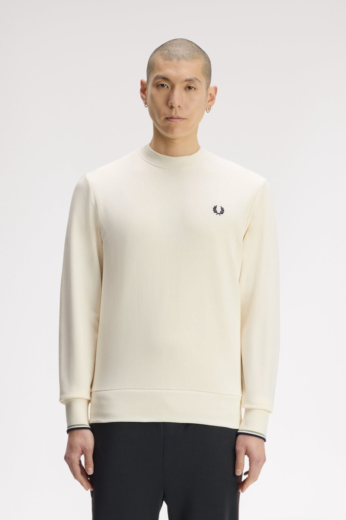 Fred Perry Crew Neck Sweatshirt Ecru