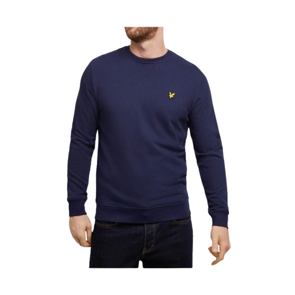 Lyle & Scott – Crew Neck Brushback Sweatshirt – Dark Navy